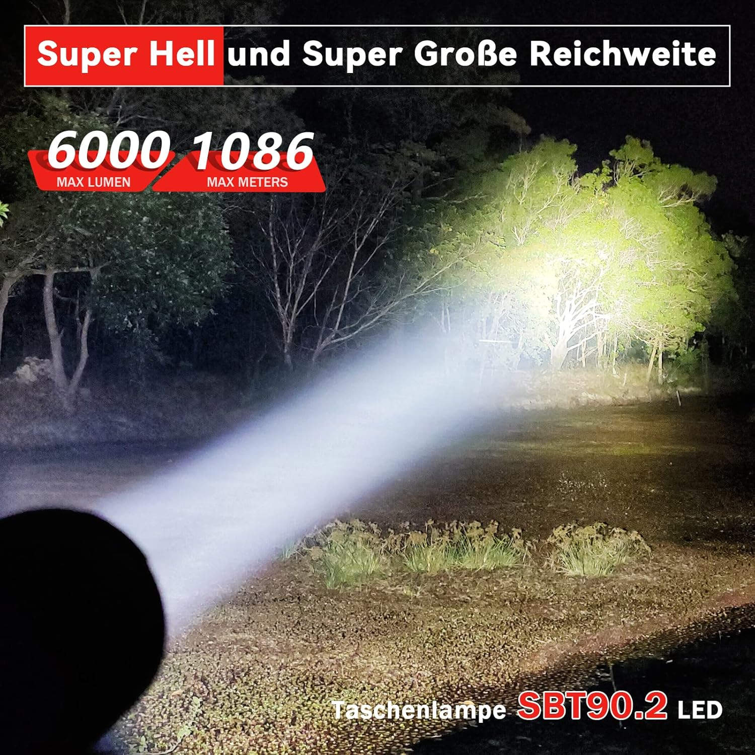 Wurkkos TS30S PRO Flashlights, Super Bright, Rechargeable LED Torch, 6000 Lumens, SBT90.2 LED, Tactical Torch with Anduril 2.0 UI, IP68 Waterproof, 1086M Range for Camping, Hiking image number 5