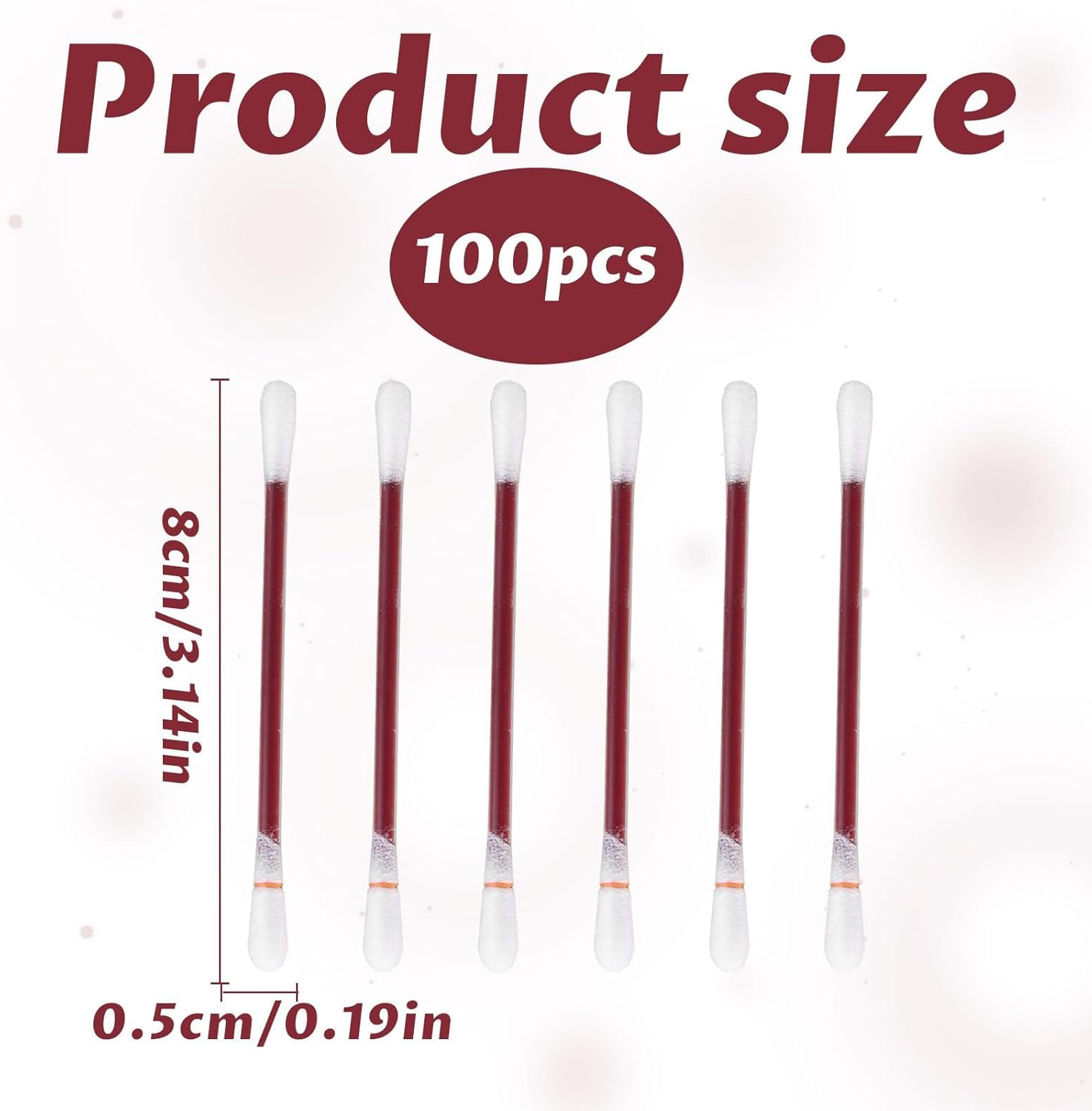 Cotton Lodine Swabs, 100Pcs Disposable Lodine Swab, Cotton Swabs, Lodophor Skin Disinfection Swab, Individually Wrapped for Nose Care, Ears Bruise, Disinfection Wound, Wound Care, Outdoor Supplies image number 4