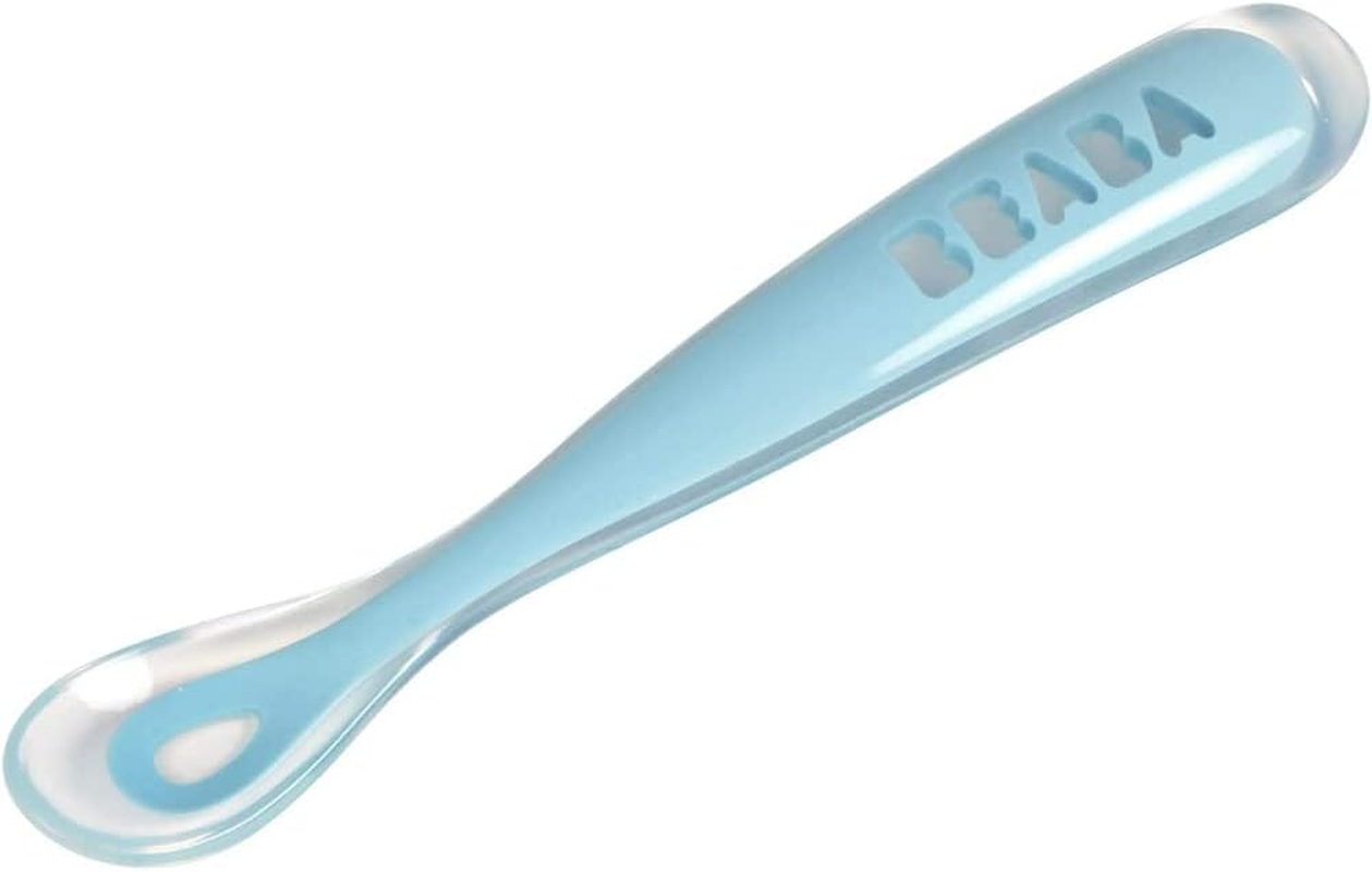 BEABA 1St Stage Silicone Spoon, Blue