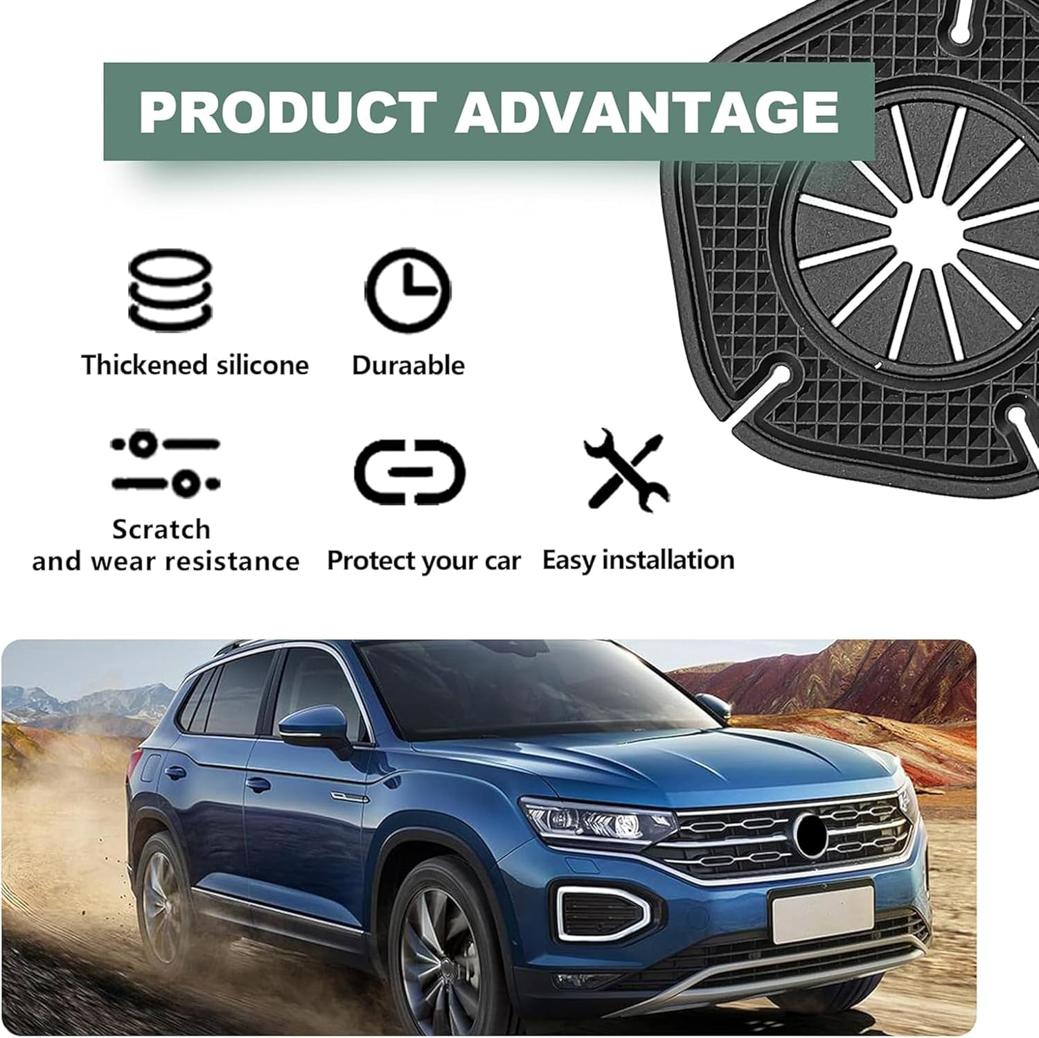 2PCS Silicone Windshield Wiper Arm Hole Protector Cover,Front Wiper Protective Guards Prevents Blockage,Wiper Dust Jacket Anti-Leaf Universal for Most Cars,Auto Exterior Accessories image number 1