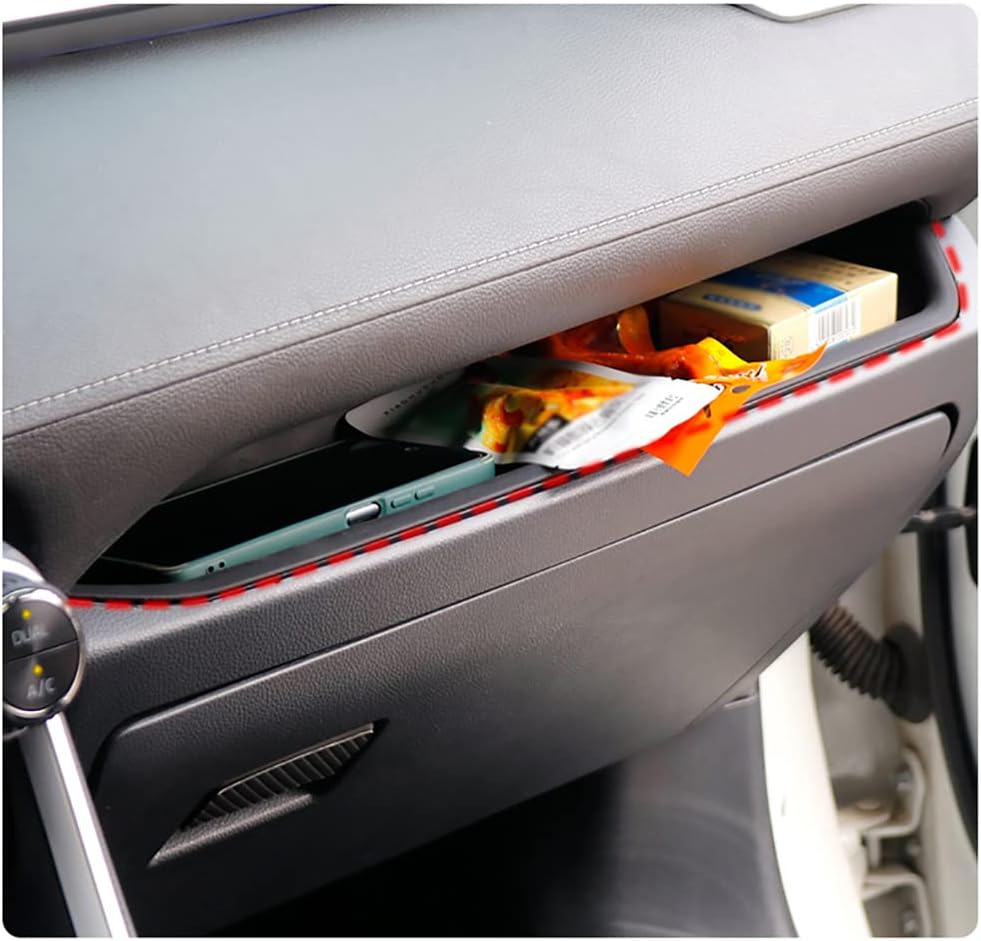 CUCHIYUN for 2023 RAV4 Passenger Storage Organizer Mat Glove Box Storage Organizer Tray Compatible with Toyota RAV4 2023 2022 2021 2020 2019 Accessories - Cup Holder Tray image number 3