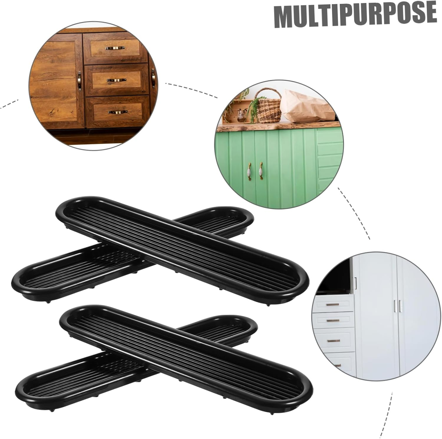 SHOWERORO 4Pcs Plastic Vent Covers Mesh Air Vent Grille for Ceiling Household Storage Wardrobe Shoe Cabinet Heat Dissipation Accessories image number 6