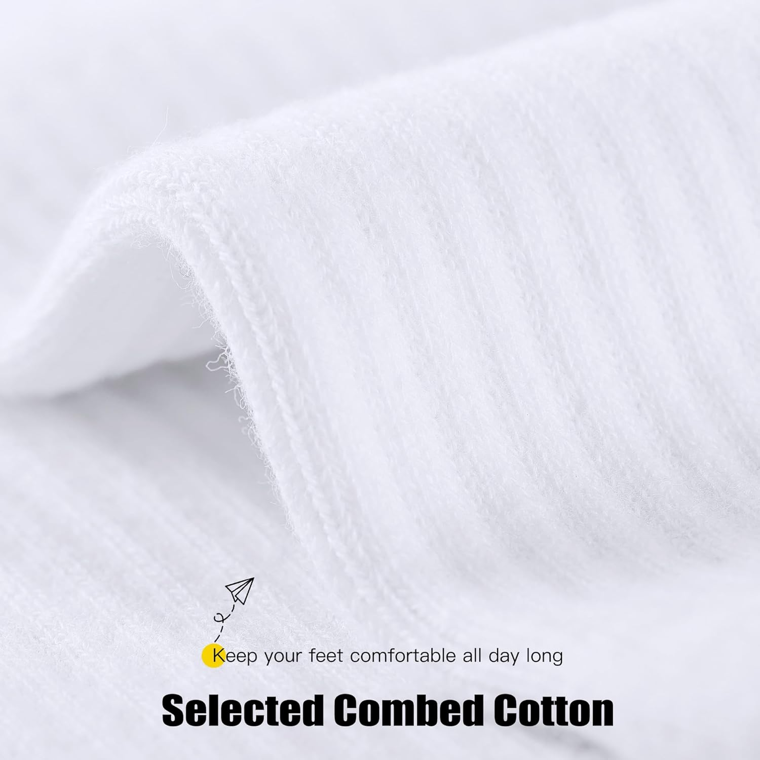 CLOSEMATE Womens Calf Crew Socks Comfortable Soft Cotton and Lightweight 5 Pairs image number 6