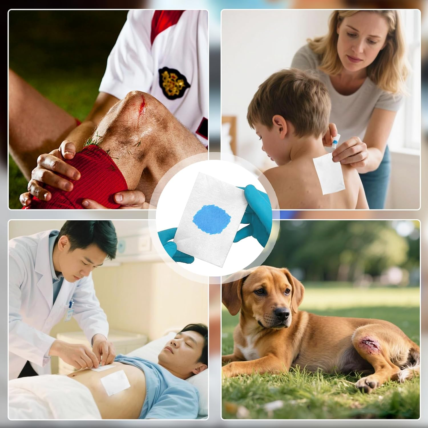 Non-Stick Wound Dressing Pads, 5 CM X 7.5 CM, Pack of 10, Sterile Highly Absorbent Wound Care Individually Wrapped Dressings