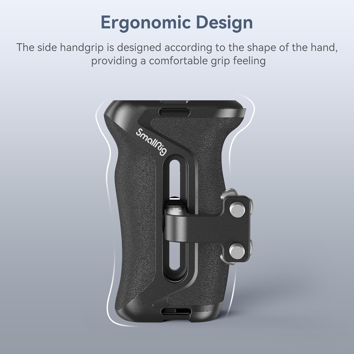 Smallrig Aluminum Side Handle for Camera Cages, Universal Ergonomic Side Handgrip with Bulit-In 1/4"-20 Locating Hole, Strap Hole, Cold Shoe, 36Mm Up/Down Adjustable - 4015 image number 1