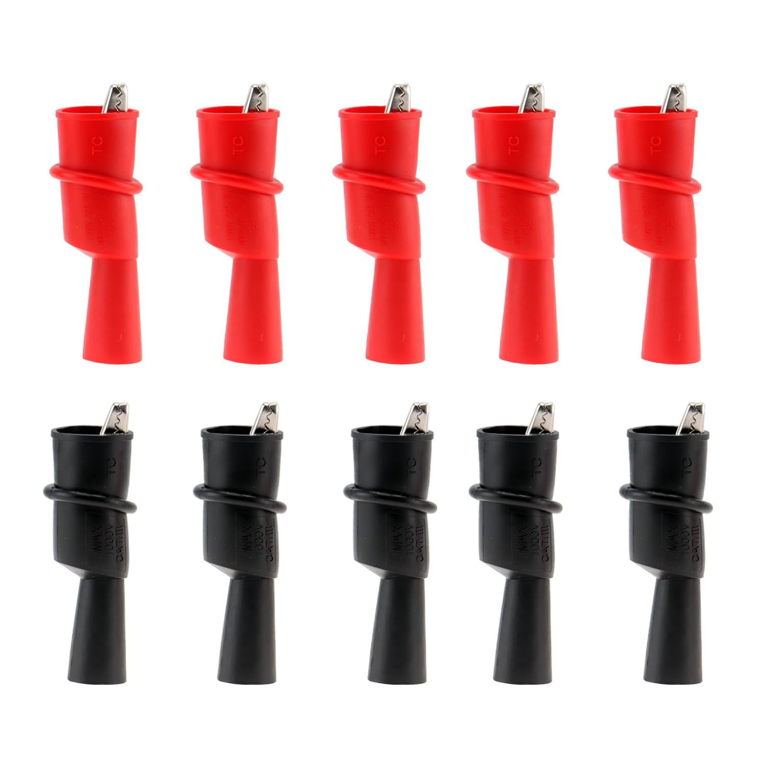 DIANN 10Pcs Alligator Clips Multimeter Alligator Clips Set 10A Insulated Alligator Clip Test Kit for Electrical Testing image number 2