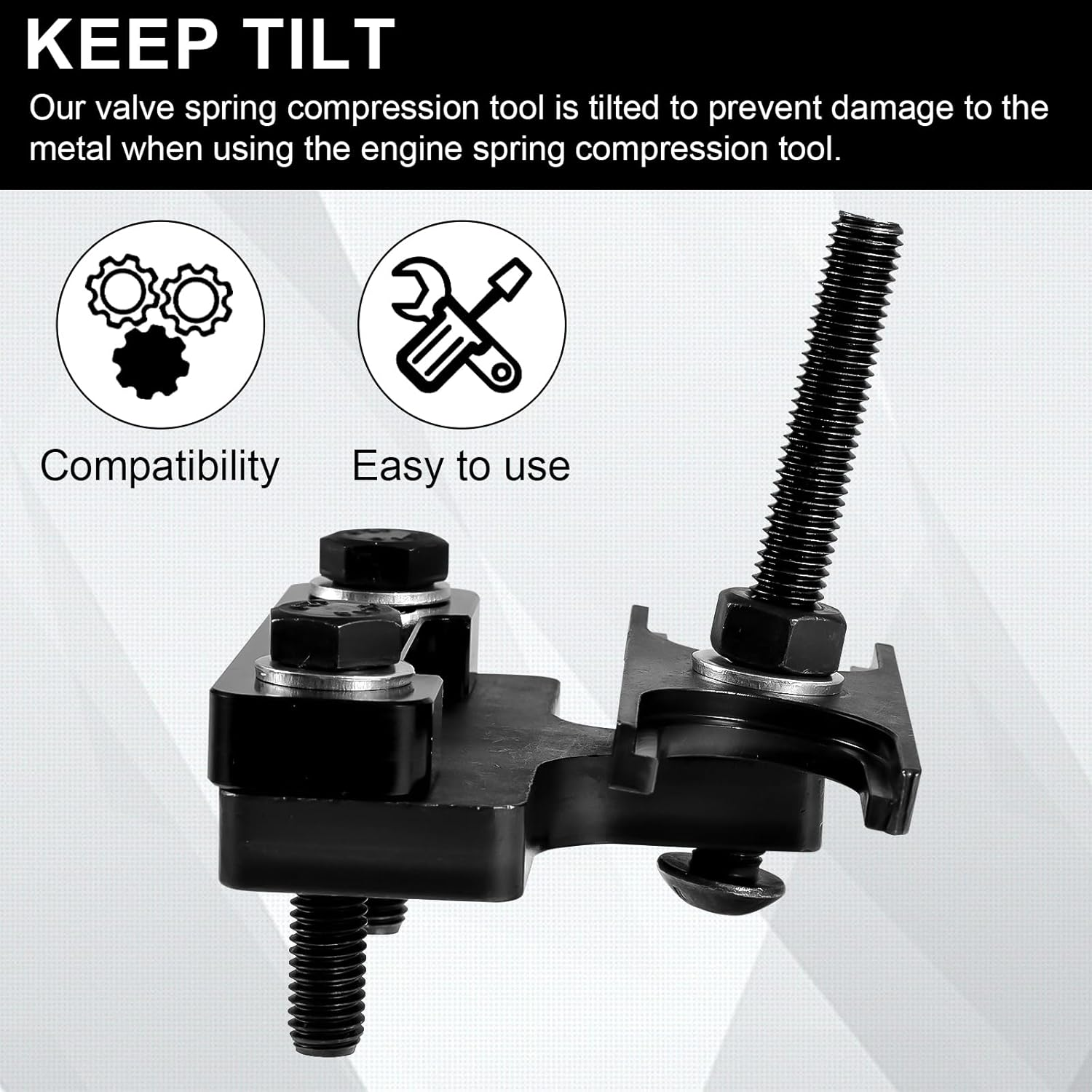 Valve Spring Compressor & Air Valve Holding Hose Tool, Engine Valve Spring Compressor Compatible with 4.8L 5.3L 5.7L 6.0L 6.2L LS image number 5