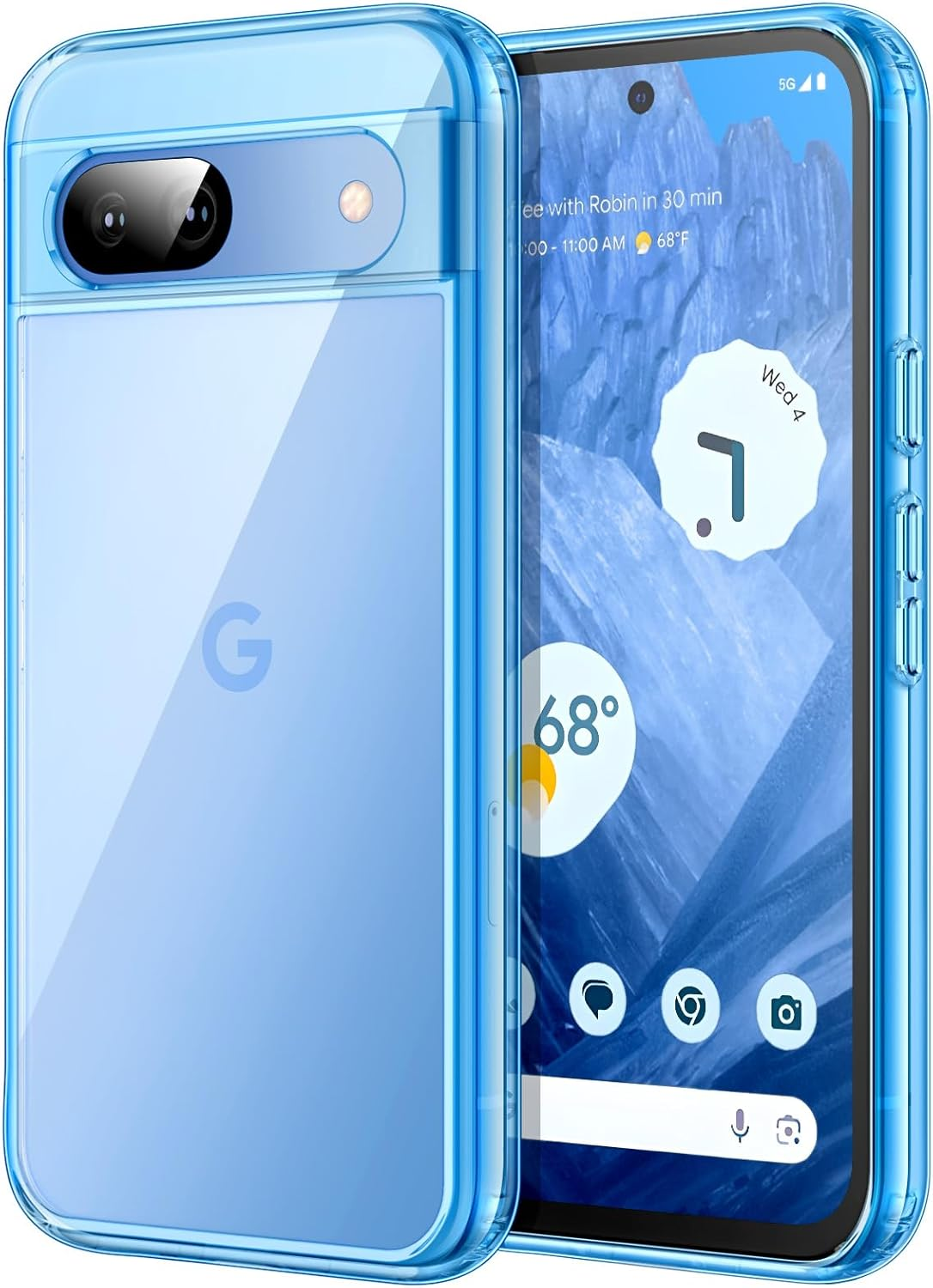 Jetech Case for Google Pixel 8A 6.1-Inch 2024, Non-Yellowing Shockproof Bumper Protective Phone Cover, Anti-Scratch Hard PC Back (Black)