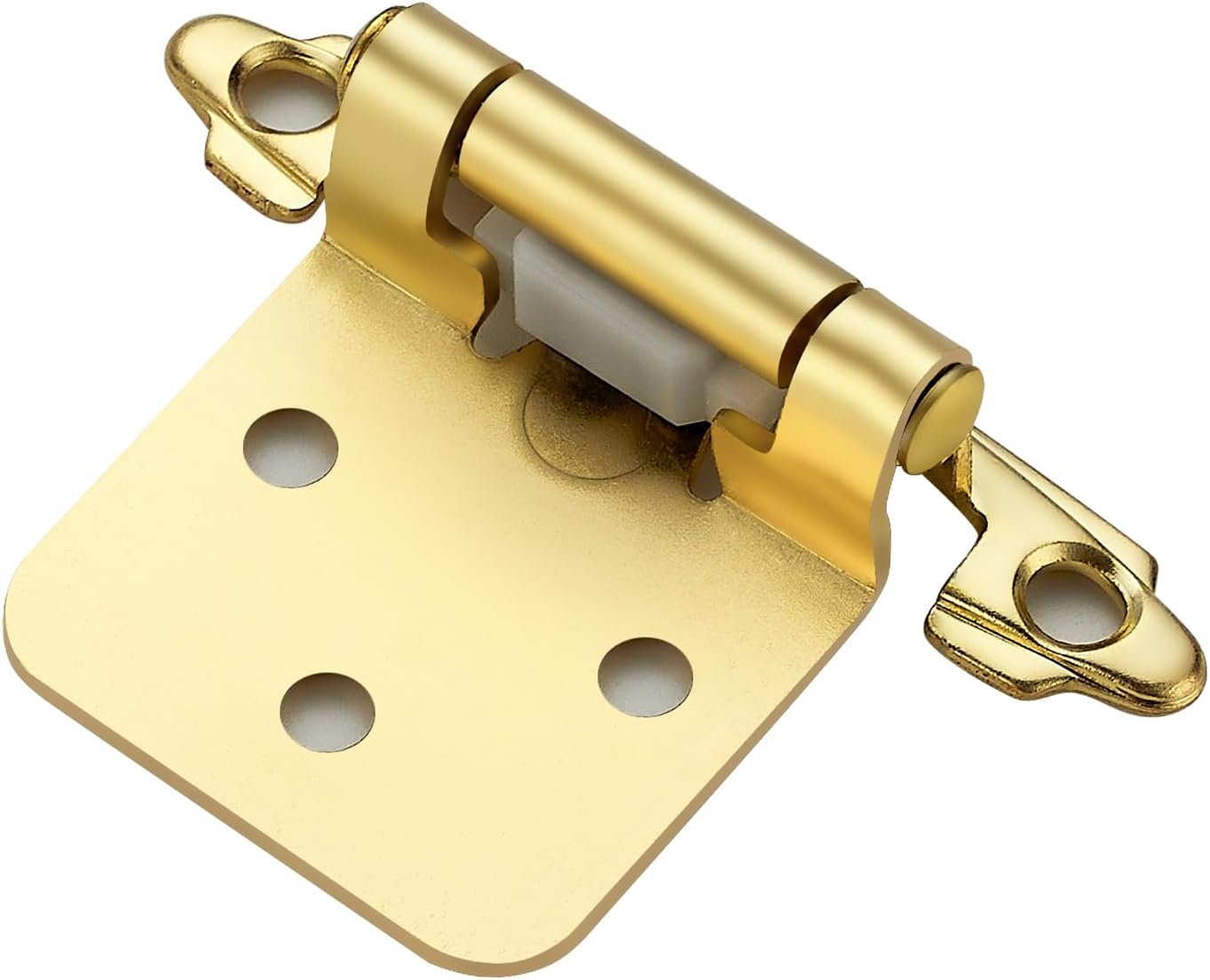 Home Expert 30 Pack (15 Pairs) Matte Black Cabinet Hinges for Kitchen Doors, Self-Closing, 1/2 Inch Overlay (Variable), Semi-Concealed Face Frame, Surface Mount Cabinet Hardware