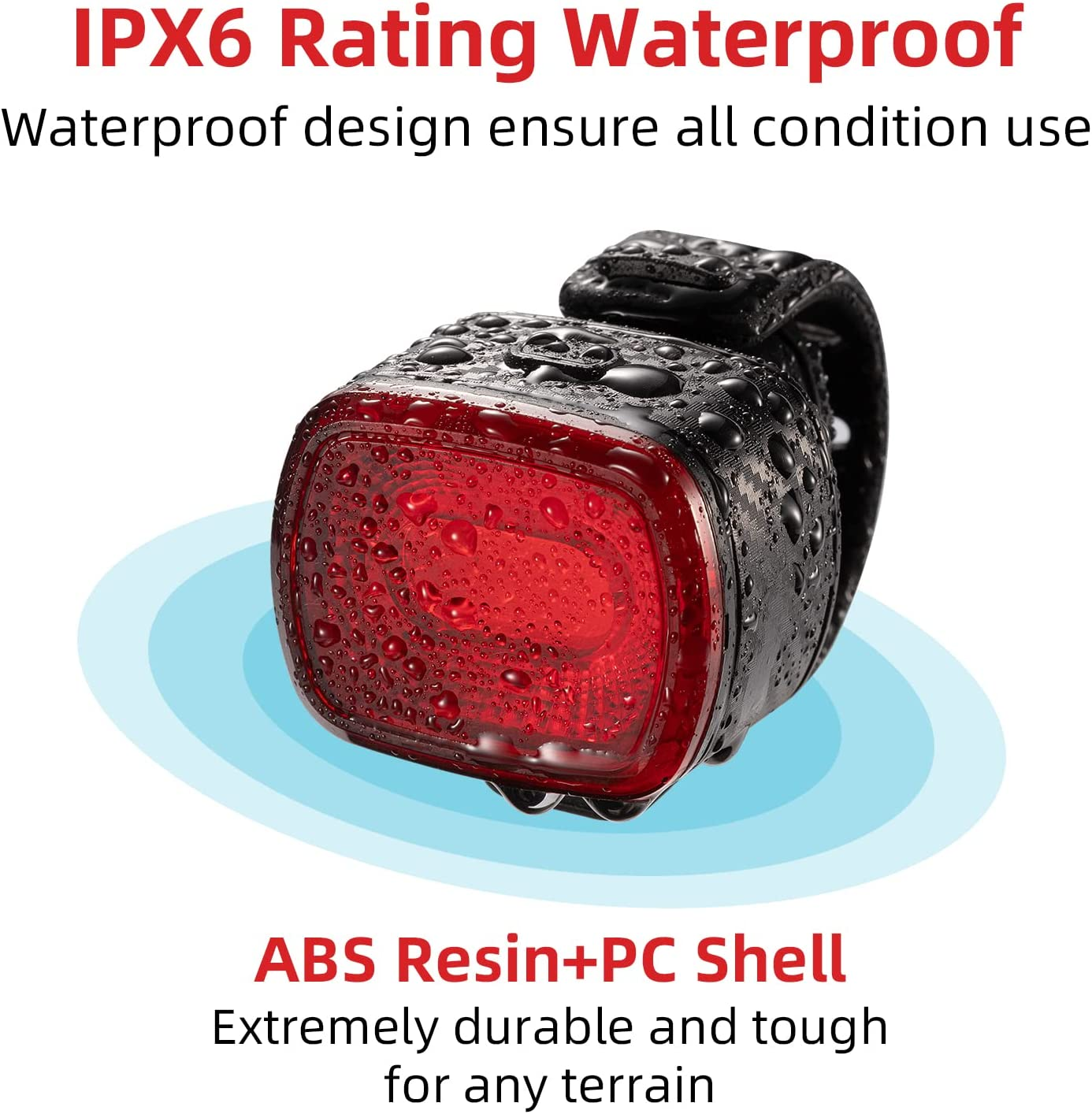 ROCKBROS Smart Bike Tail Light for Night Riding Brake Sensing Bicycle Rear Lights USB Rechargeable IPX6 Waterproof Bright LED Bike Light 260Mah Cycling Safety Road Biketaillight Accessories 4 Modes image number 3