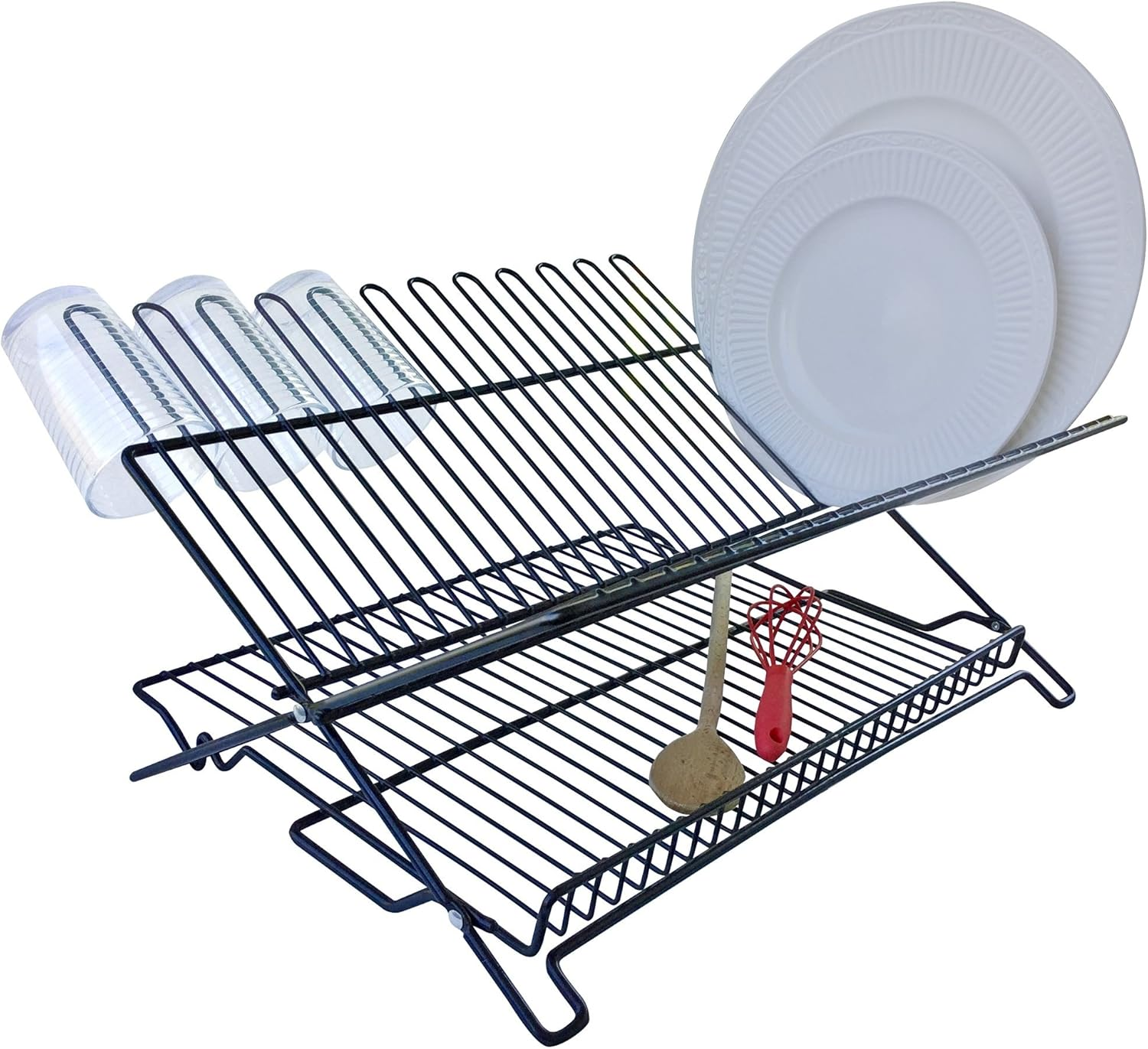 Better Houseware Folding Dish Drying Rack Space-Saving Dish Rack for Kitchen Counter for Drying (After Washing) image number 1