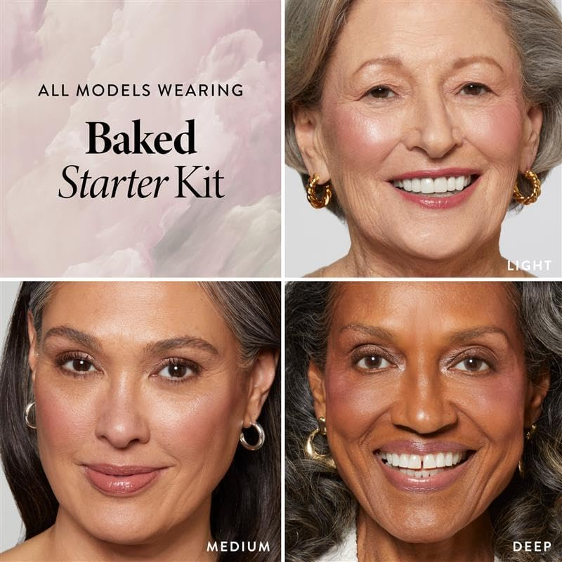 LAURA GELLER NEW YORK Baked Starter Kit: Deep - Best of the Best Full Face Palette + Baked Balance-N-Brighten Powder Foundation + Retractable Angled Kabuki Brush Set image number 4