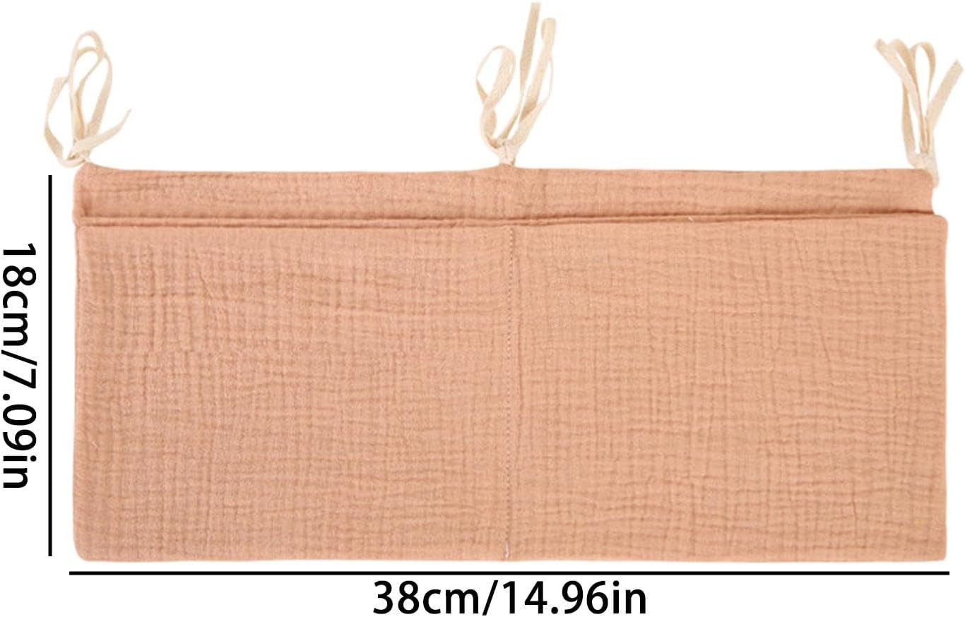 Crib Pocket Organizer, Stroller Diaper Organizer, Diaper Storage Bag, Multifunctional Design, Large and Spacious Pockets, 38X18X1Cm for Strollers, Cribs, and Travel image number 5