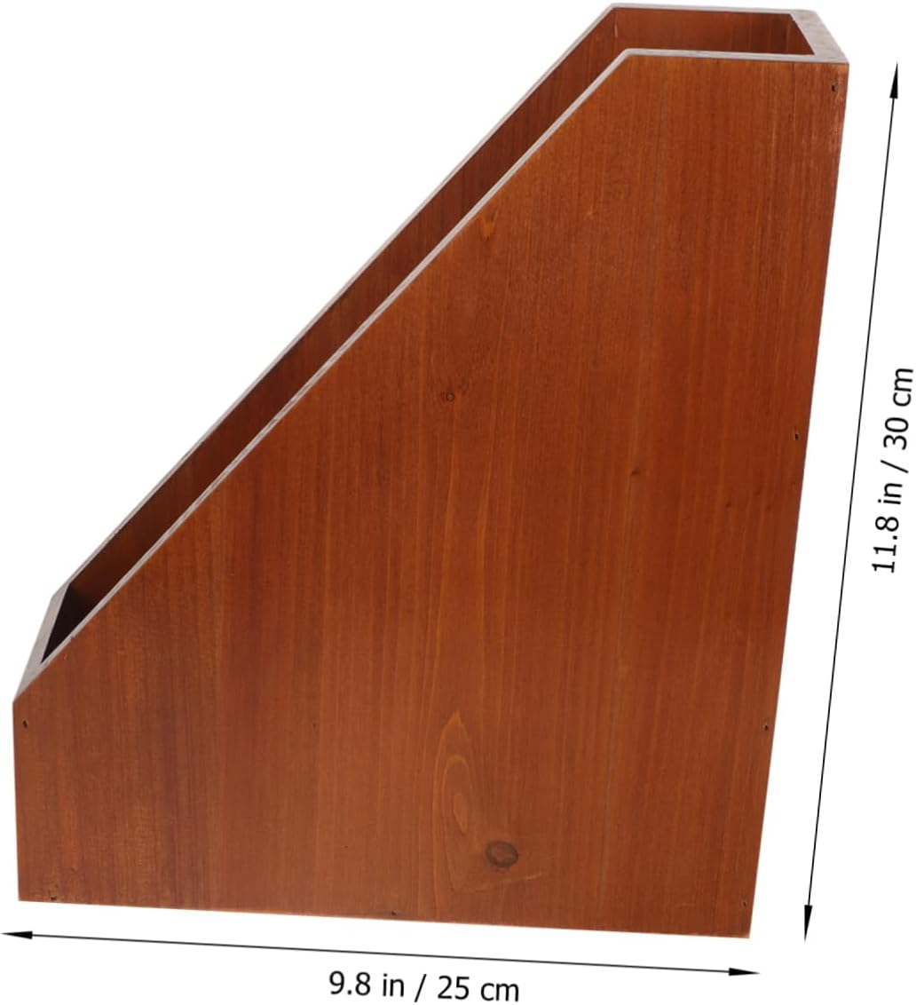 TEHAUX Solid Wood Storage Box for Desk Office Wooden Desk Organizer Lidless Design for Home Office