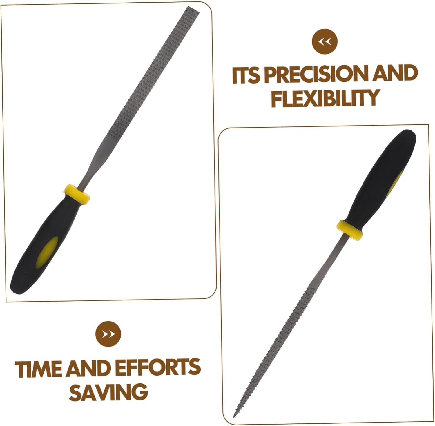 Mini Wood Rasp File Set 6Pcs 140X3Mm Wood Rasp Tool with Comfortable Grip Handles for Precision Woodworking and Crafting image number 4