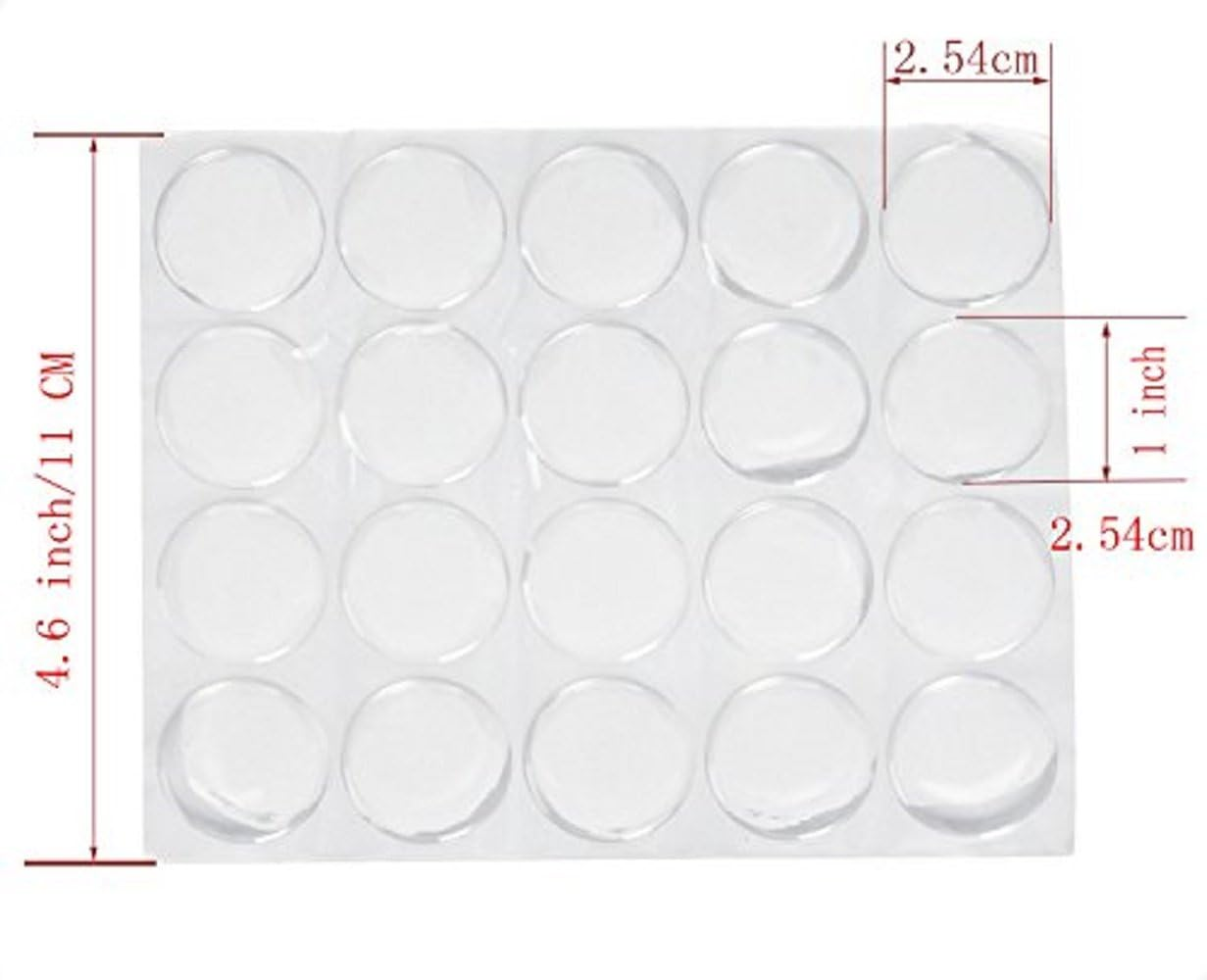 Yueton Pack of 100 Clear 1 round Craft Bottle Caps Epoxy Self Adhesive Stickers for Hair Bows Pendantsscrapbooks image number 1
