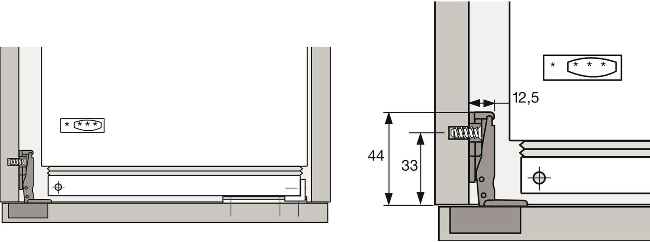 Charni&egrave;re &Agrave; Frigo HETTICH ET 582-72134