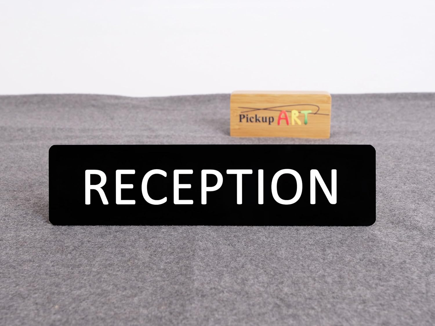 RECEPTION Sign Self Adhesive Plaque Decal Door OFFICE SIGN (Style 3, 50X200Mm) image number 2