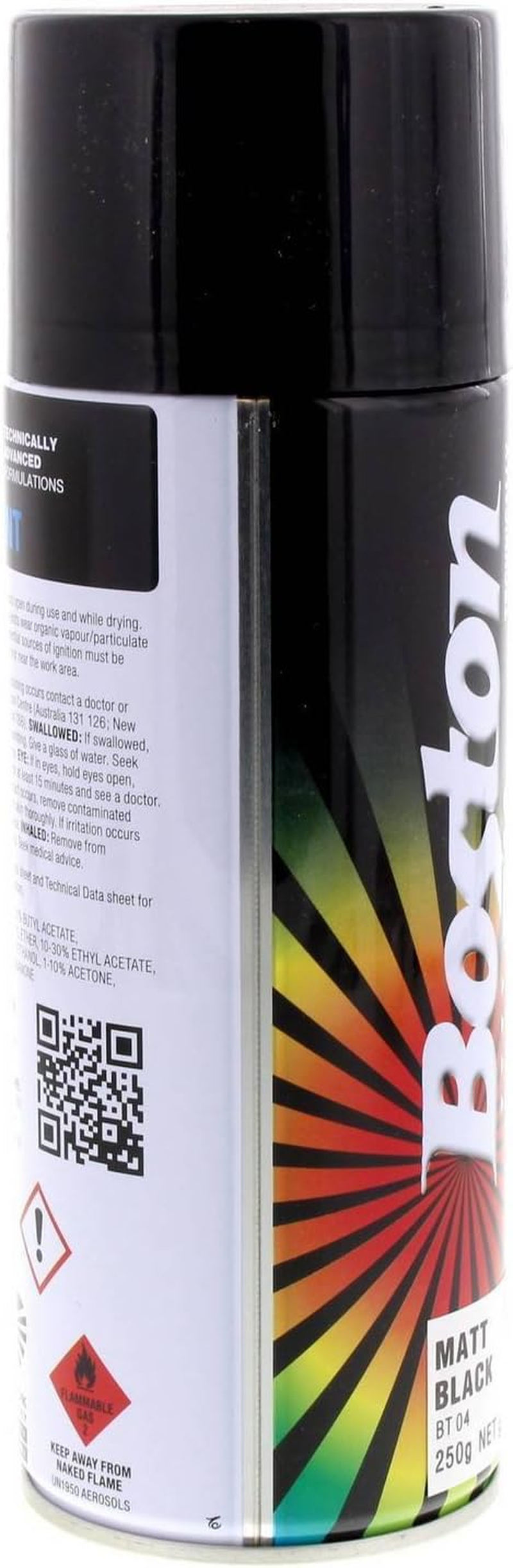 Boston Spray Paint 250 Gram Matt Black image number 3