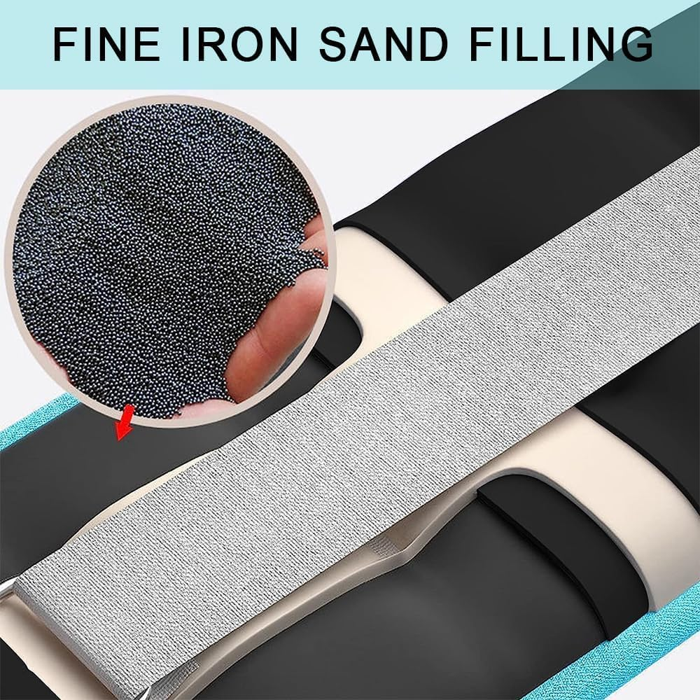 2 Pcs Ankle Weights, 1Kg Weighted Sandbag Wrist Weights, Adjustable Leg Weights for Fitness Jogging Walking Workout, for Man, Women, Strength Training Wrist Weights Sets image number 3