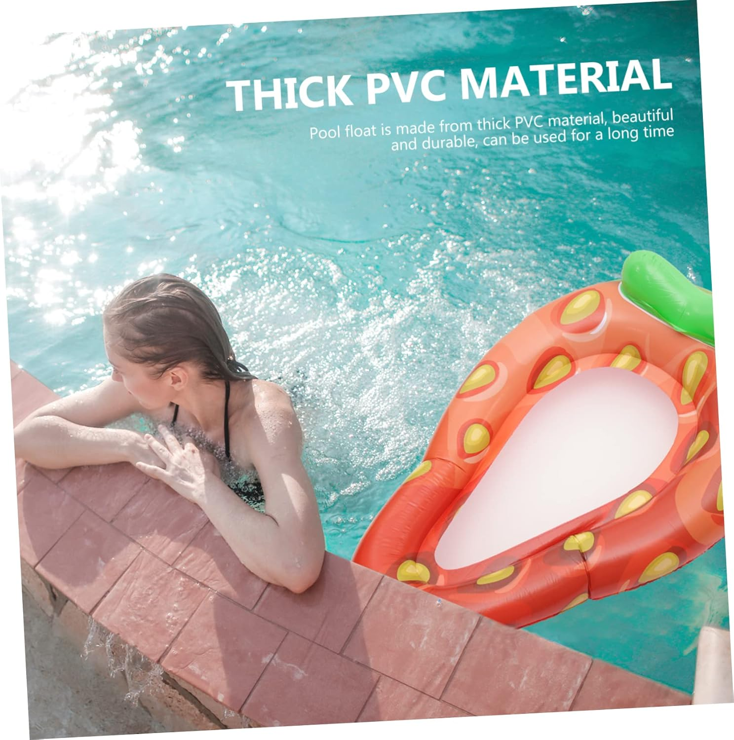 ERINGOGO Inflatable Lounge Chair Float 145X145Cm Adult Pool Float Style Sturdy PVC Fashionable Design for Relaxation