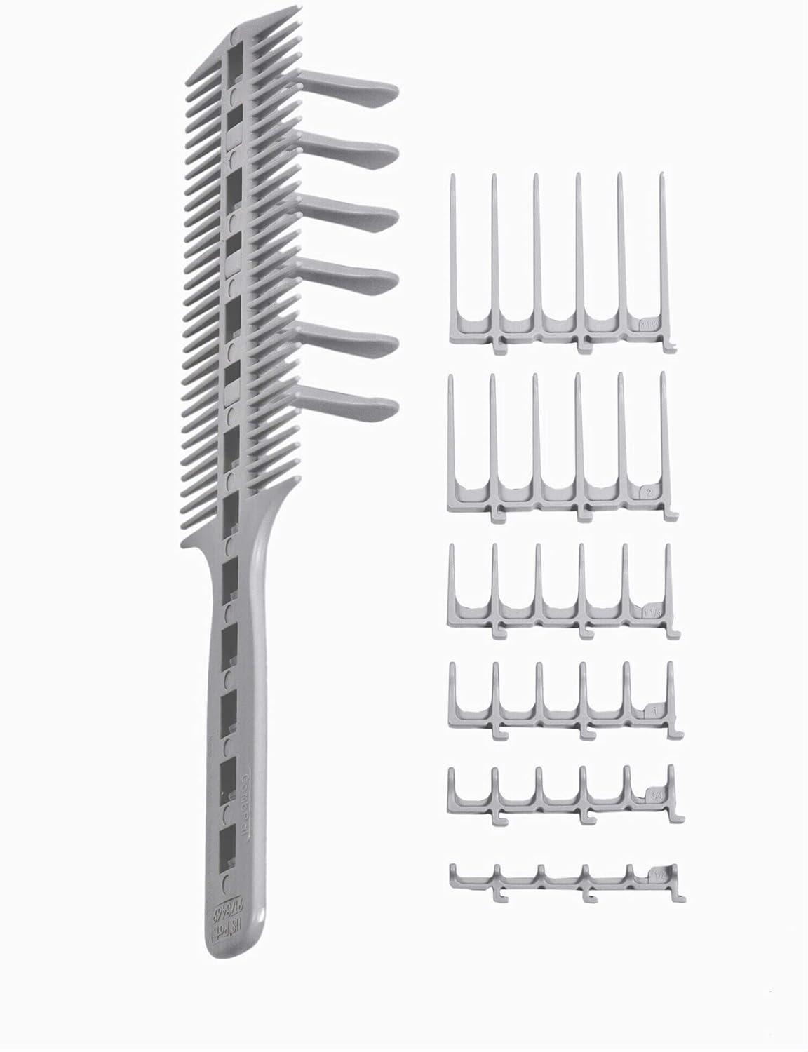 Combpal Scissor Clipper over Comb Hair Cutting Tool - DIY Home Hair Cutting Guide Comb Set (Classic Set, Yellow)