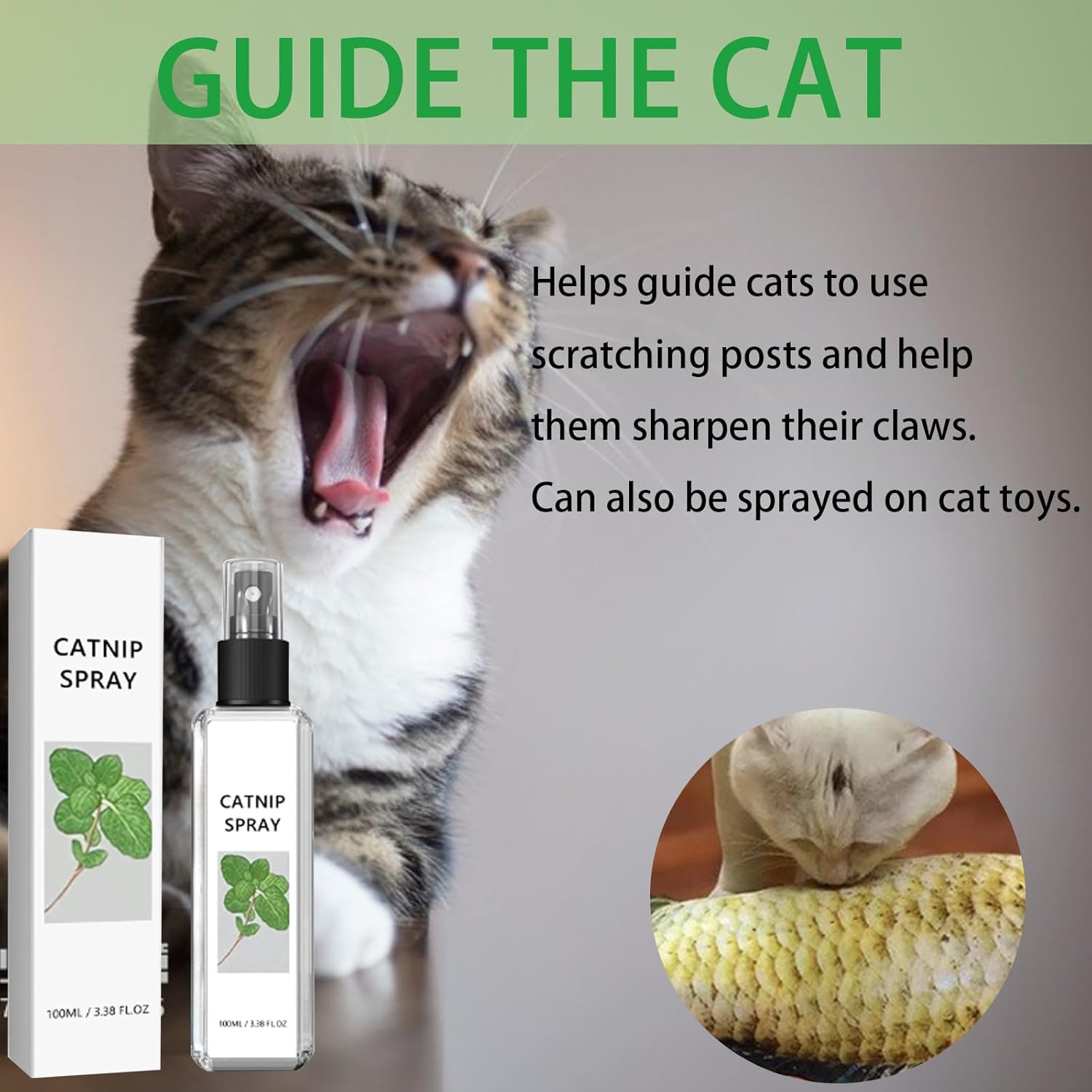SEMINISMAR Catnip Spray,Herbal Cat Joy Spray,Catnip Spray for Cats,Cat Training Spray with Catnip,Pure Natural Anti-Stress Catnip Spray for Relaxation image number 4