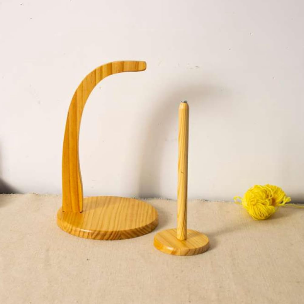 Wooden Rotating Yarn Swift Holder Yarn Ball Holder Magnetic Yarn Holder Magnetic Handmade Knitting Wool Winder Tool image number 1