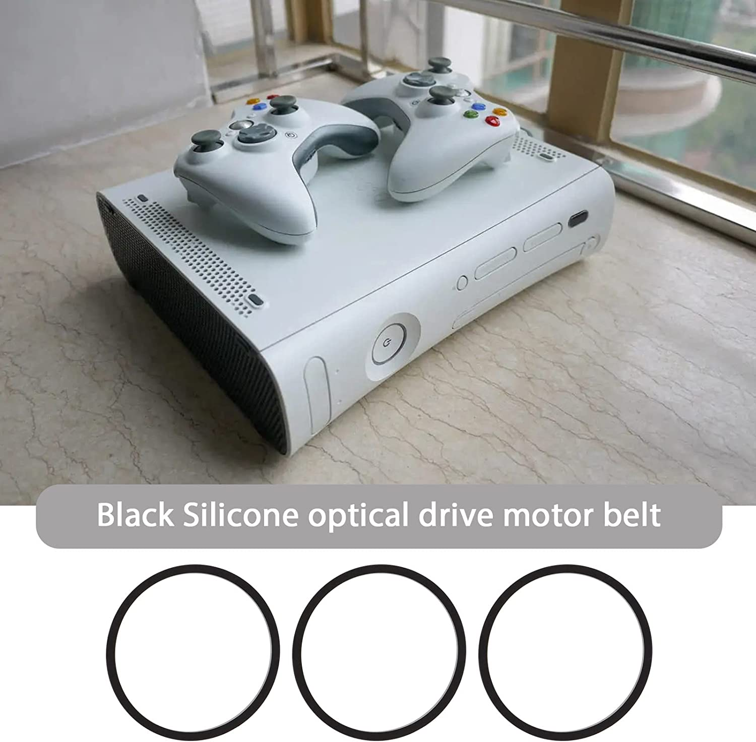 Emagtech 20PCS Optical DVD Drive Belt Compatible with Xbox 360/Slim Consoles Fix Stuck Drives Replacement Belt Ring Silicone Black image number 5