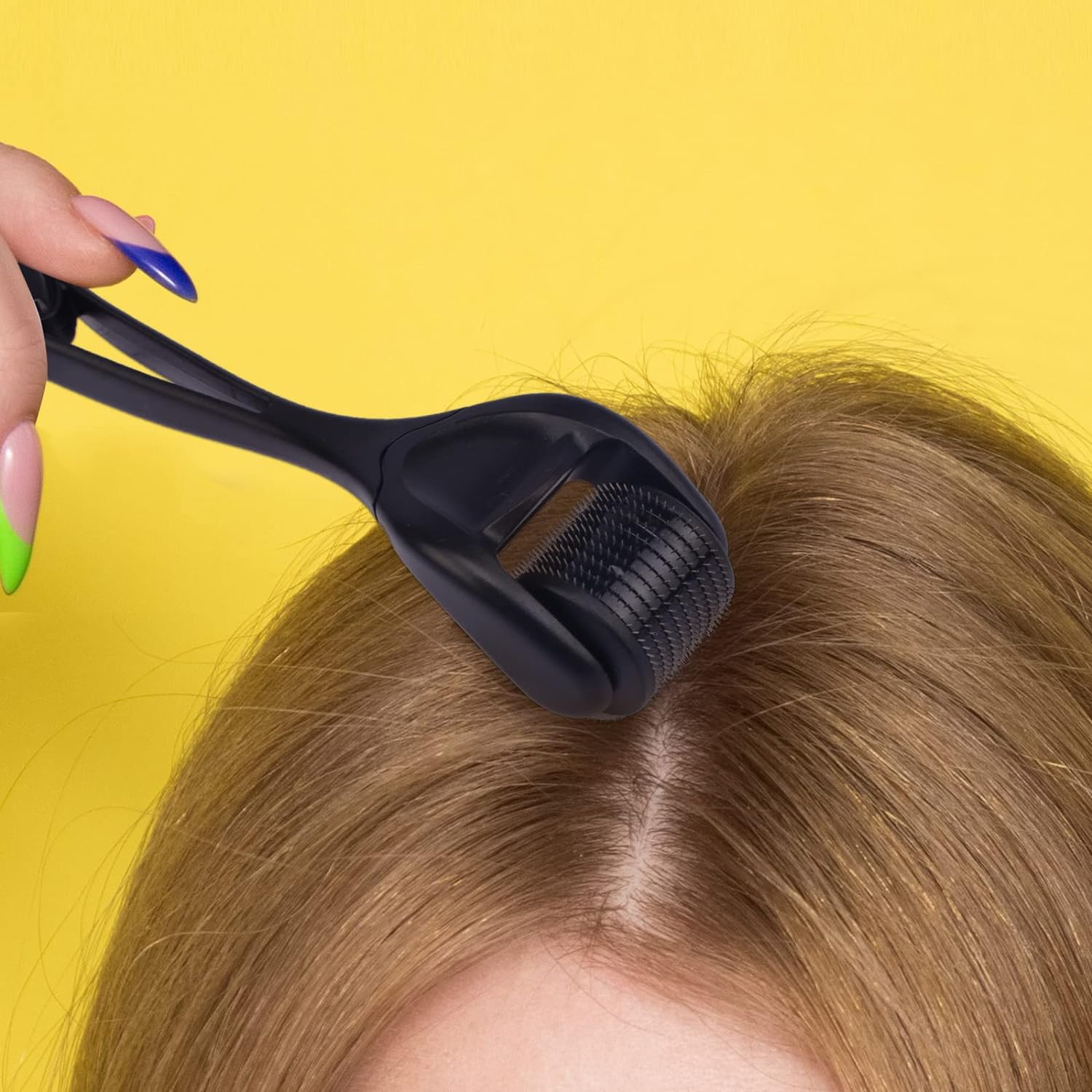 Derma Roller 540 Stainless Steel Black Microneedling Roller MOOKARDILANE 0.25Mm Facial Skin Care Home Use for Face Care Beauty Massage Tools image number 2