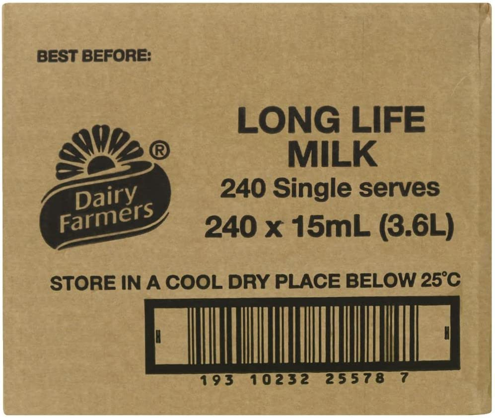 Dairy Farmers Long Life Portions Milk 15 Ml (Pack of 240)