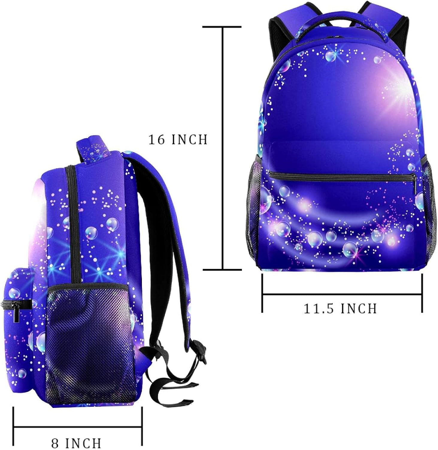 Gentle Circular Bubble Backpack Students Shoulder Bags Travel Bag College School Tote Backpacks image number 3