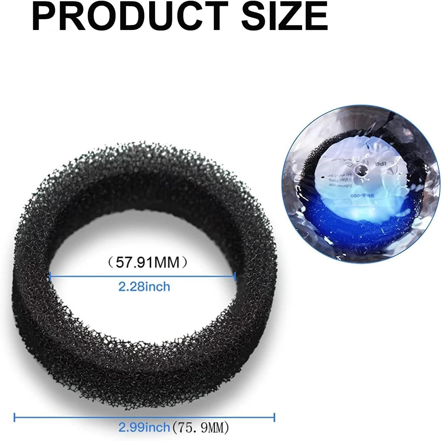 Ewilibe Pack of 4 Sponge for Cat Fountain Drinking Fountain Foam Filter Replacement Foam Filter for 3.2 L Water Fountain Pet Fountain image number 2