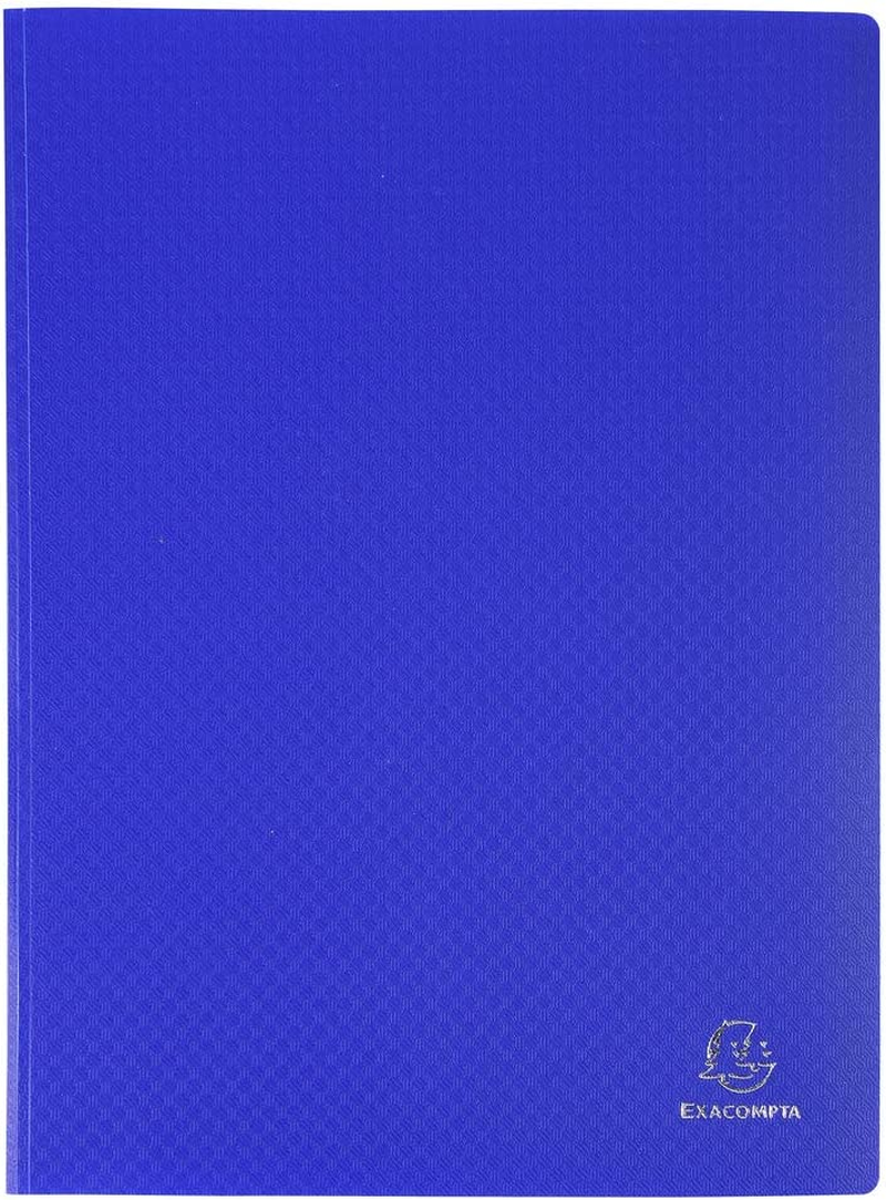 Exacompta - Ref. 8560E - 1 OPAK Document Cover - 60 Anti-Reflective Grained Pockets - 120 Views - for A4 Format - Dimensions 24 X 32 Cm - Soft Polypro Cover - 8 Random Colors image number 1