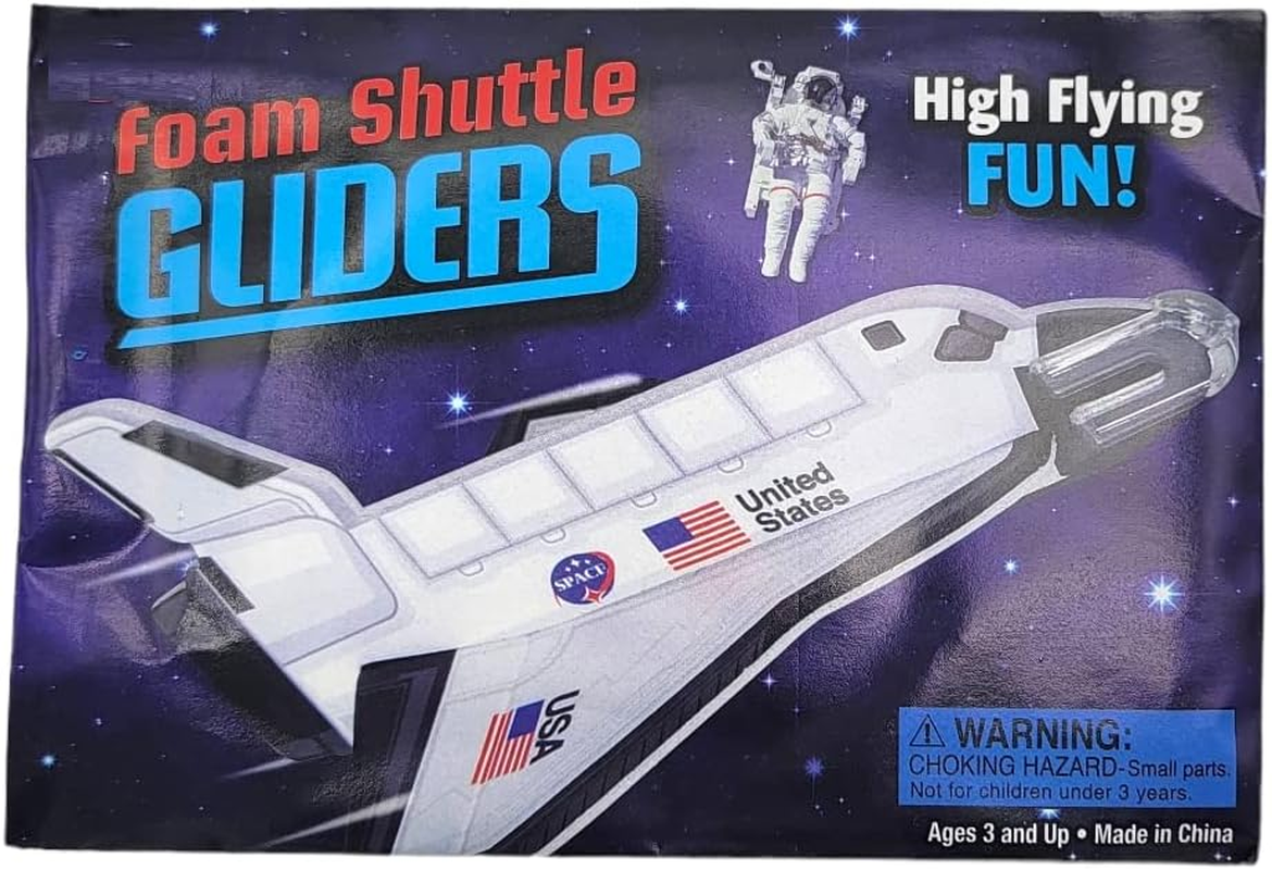 Zugar Land Space Shuttle Foam Gliders (5") Outer Space Cosmos Flying Toys. Plane Fun Jet (48 Gliders) image number 3