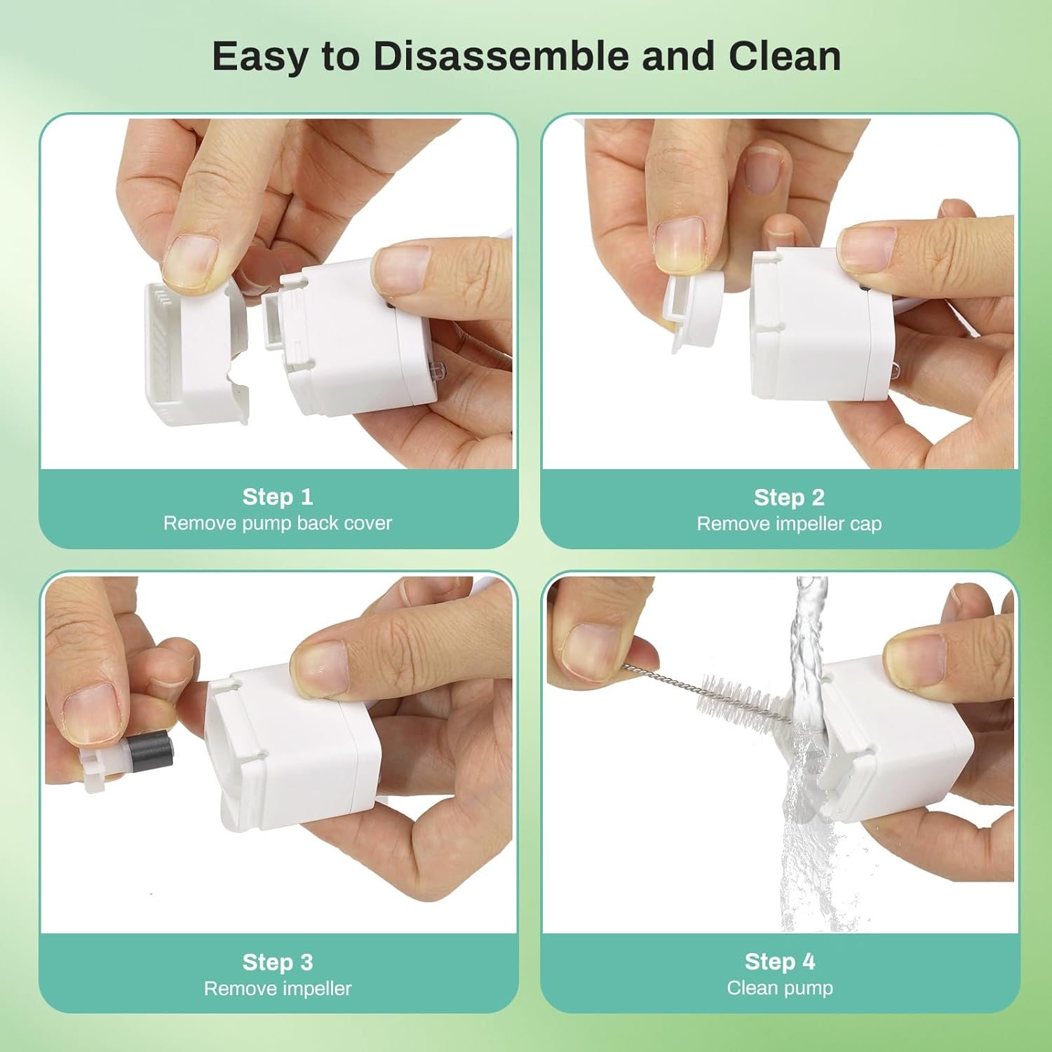 BFLICROY Cat Water Fountain Pump for 3.2L Stainless Steel Pet Water Dispenser, Ultra Quiet JY-YB200 DC Replacement Pump, IP68 Pet Fountain Motor for Cat Drinking Fountain image number 3