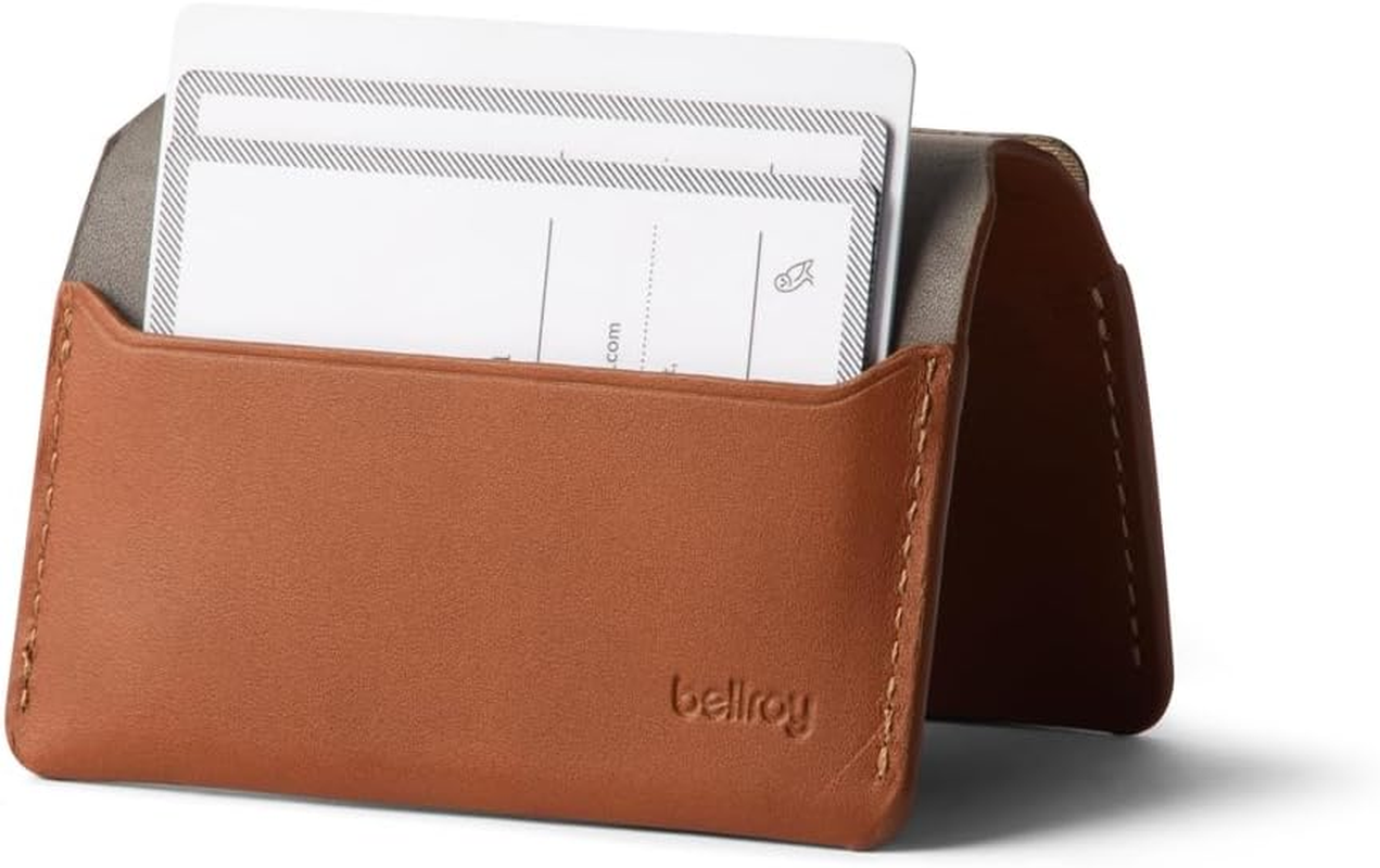 Bellroy under Cover (Slimline Leather Card Wallet/Holder with Card Storage, Quick Access Slot, plus Space for Folded Bills) - Caramel - Black image number 4