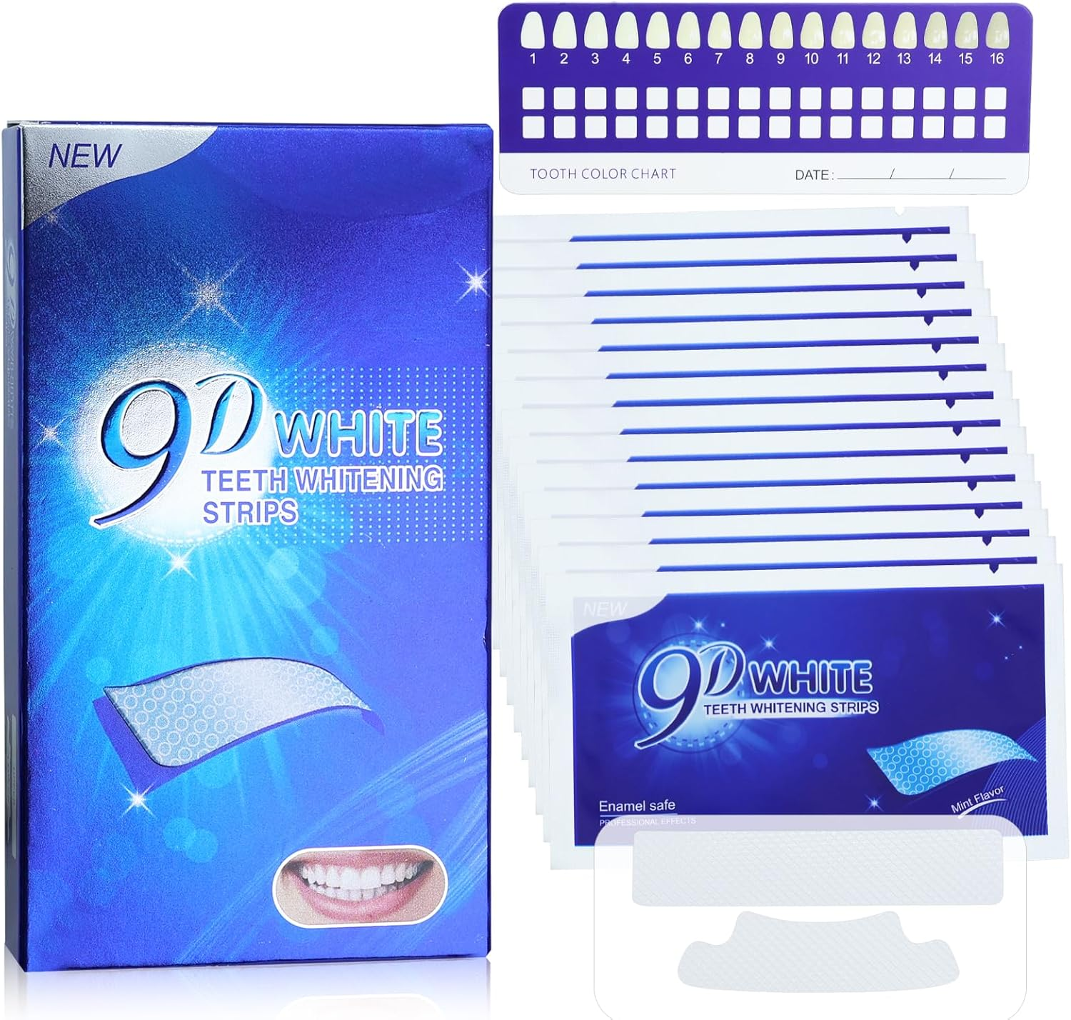 28 Pcs Teeth Whitening Strips, Whitening Strips Kit, Enamel Safe - No Slip, No Sensitivity & Gentle Tooth Whitening & Fresh Breath - Radiant Smile with Prevention of Teeth Stains image number 6