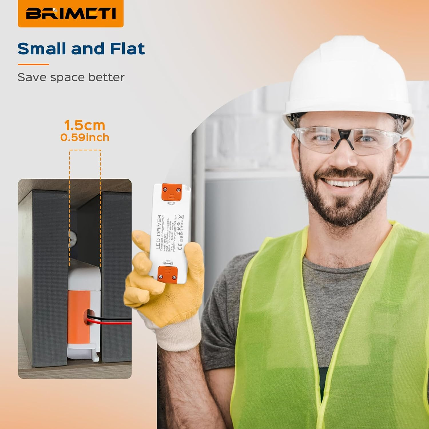 BRIMETI LED Driver 12V 12W LED Transformer 1A Slim LED Power Supply Adapter AC 240V to 12V DC Low Voltage, Constant Voltage, Suitable for LED Light Strip image number 6