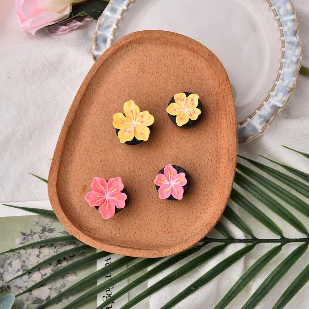 Flower Air Vent Clip Car Accessories for Women Car Air Freshener Clips Cute Rose Red Yellow Flowers Aesthetic Interior Decors for Girls New Driver Christmas Birthday Gift 4PCS