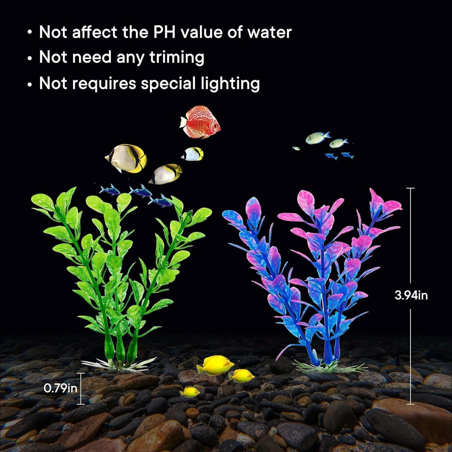 10PCS Artificial Aquatic Plants ，Plastic Aquariums Plants Decorations,Used for Household and Office Aquarium Simulation Plastic Hydroponic Plants. image number 3