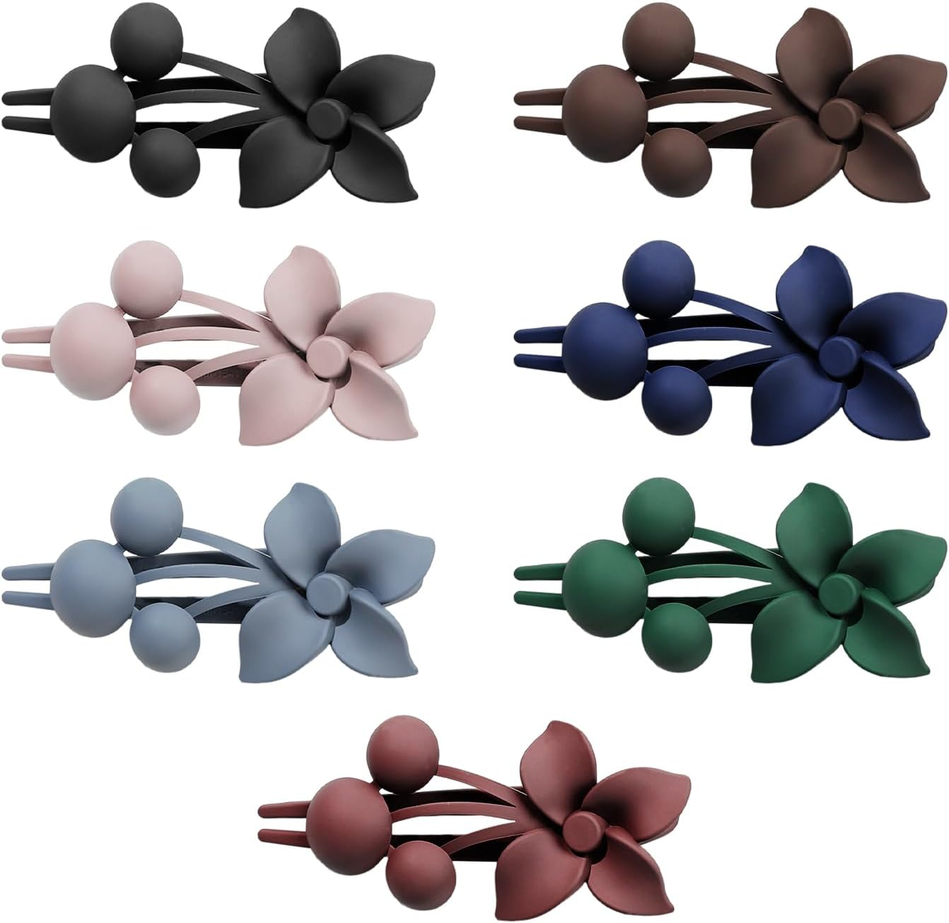 Pack of 7 Flower Hair Pins, Simple and Versatile Hairpin, Hair Accessories for Women, Hairstyle Decorations, Hairstyle Accessories image number 4