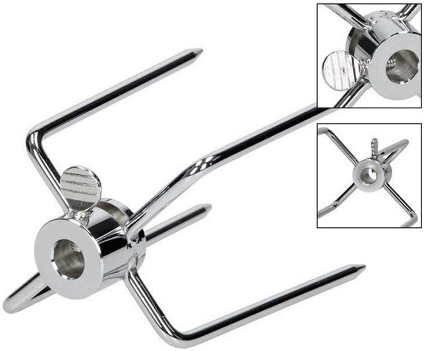 XIMING 2X Rotisserie BBQ Spit Fork Chicken Charcoal Grill Barbecue Accessories image number 4