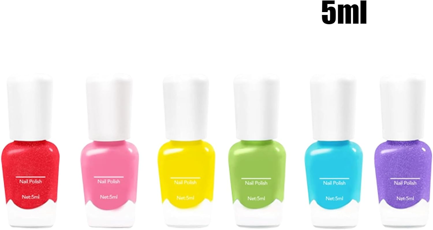 Nail Polish for Kids | 6 Piece Quick Dry Peel off Toys,Quick Dry Nail Polish,For Kids Teen Party Home Salon Wedding Travel Dating Commuting Beginners