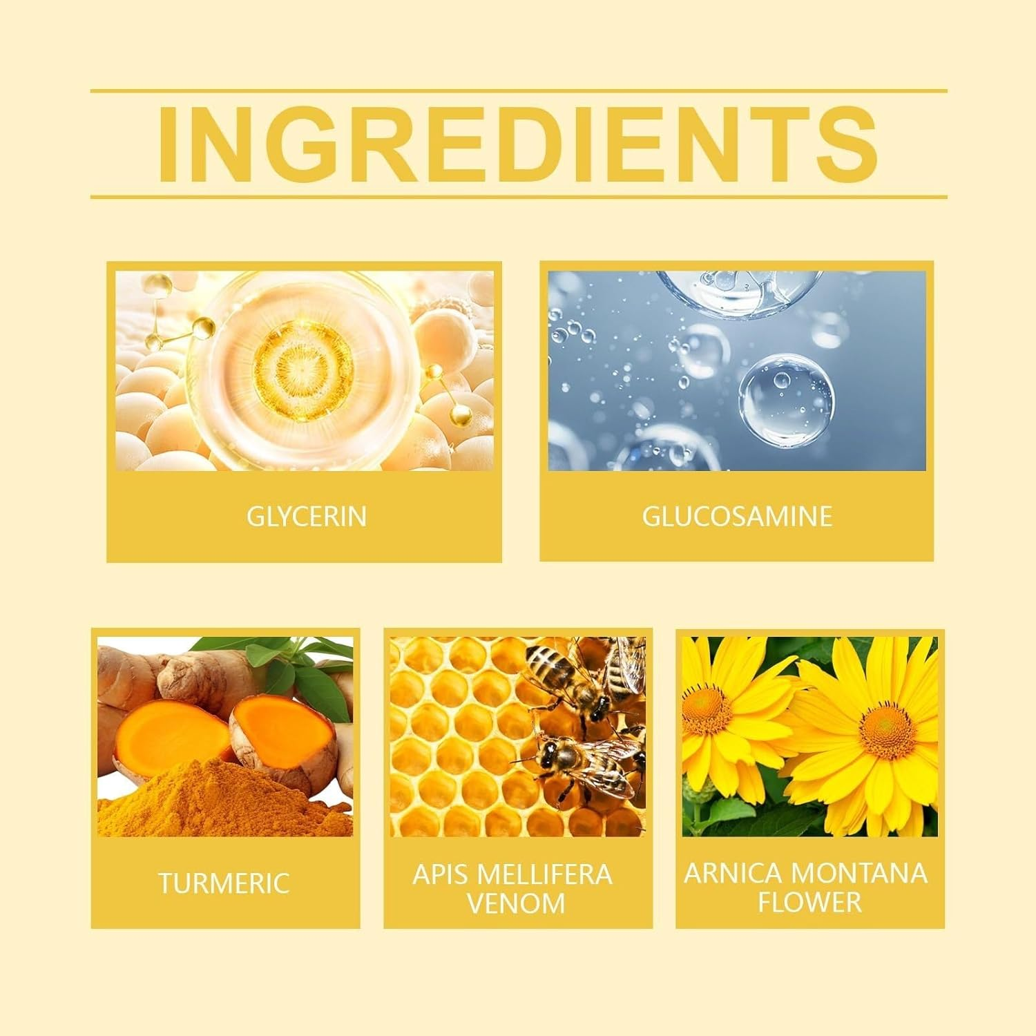 Bee Venom Joint Gel, Professional Bee Venom Ointment,Bee Venom Cream,Bee Venom Joint and Bone Cream for Back, Knee, Hands, Neck, Feet -60G (2PACK) image number 5