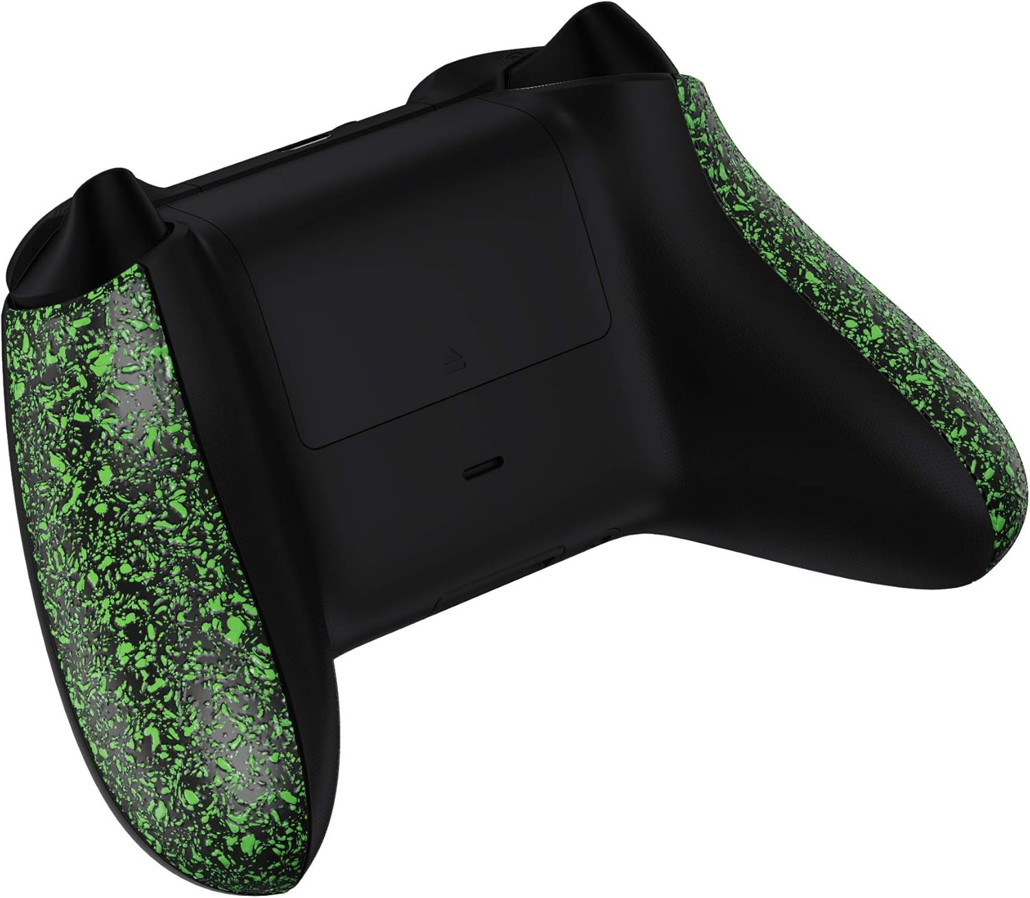 Extremerate Textured Green Back Panels, Comfortable Non-Slip Side Rails, 3D Splashing Handles, Game Improvement Replacement Parts for Xbox Series X/S Controller - Controller NOT Included - Textured Black image number 5