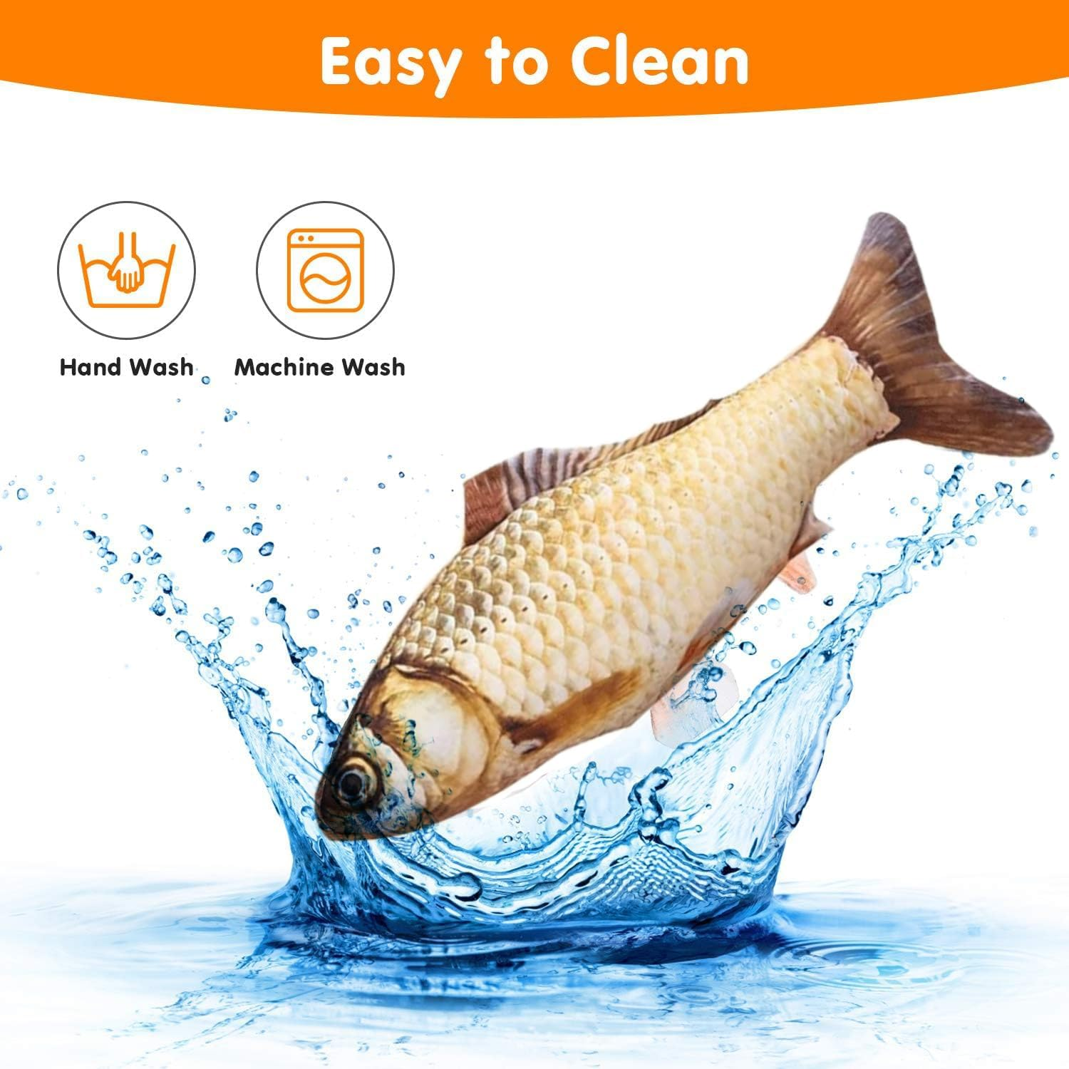 Mumoo Bear Catnip Toys 3 Pack - Simulation Fish Shape Realistic Fluffy Catnip Doll Interactive Pets Pillow Chew Bite Supplies for Cat Kitten Kitty image number 2