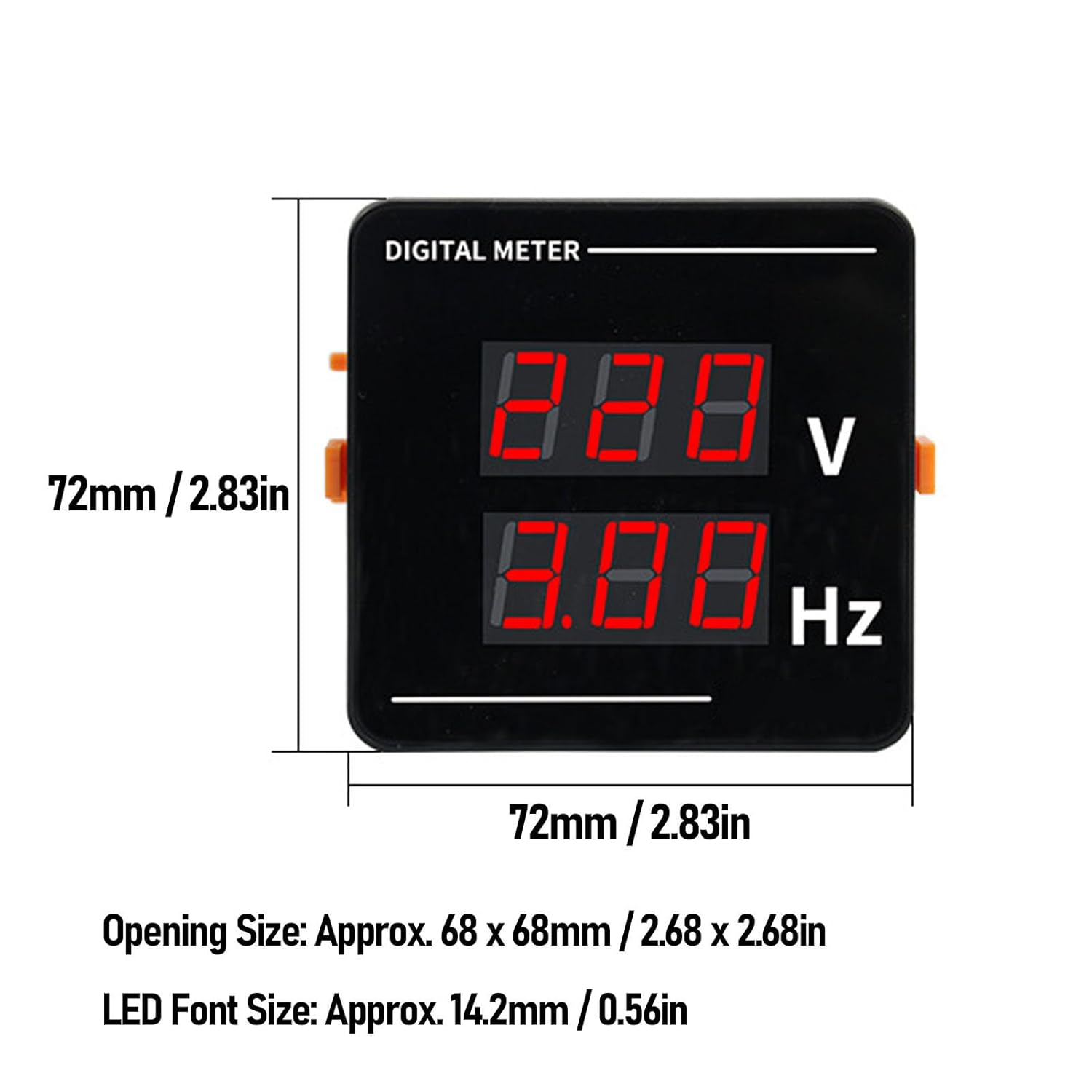 Digital AC Voltmeter Panel Mounting Meter, Digital Voltmeter Ammeter Panel, Voltage Amperage Tester with LCD Display, DC Voltage Voltage Indicator image number 6