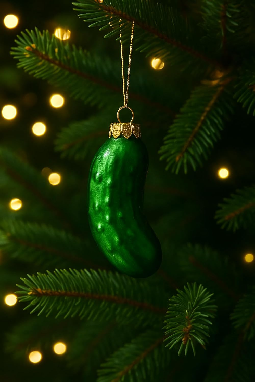 Christmas Pickle Ornament German Tradition Blown Glass Tree Decoration Gift Boxed image number 4