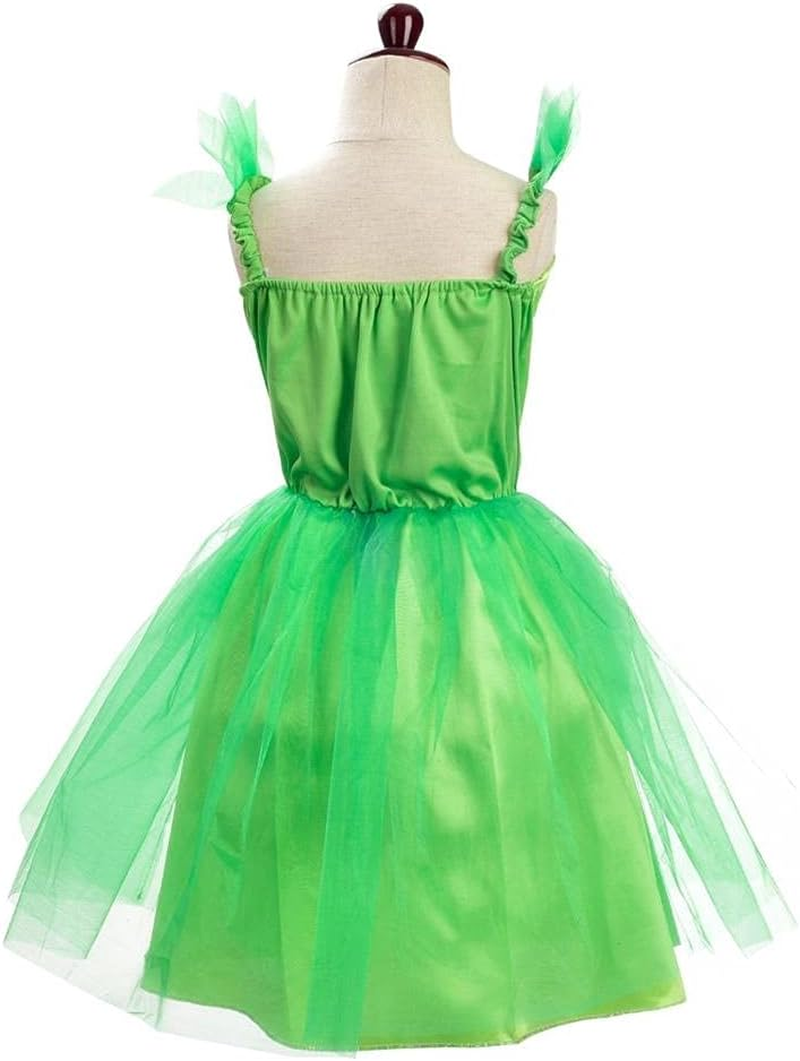 Dressy Daisy Green Fancy Fairy Costume with Flower Wreath Headband for Toddler Little Kids Girls Halloween Birthday Party Dress up Size 2 to 10 image number 2